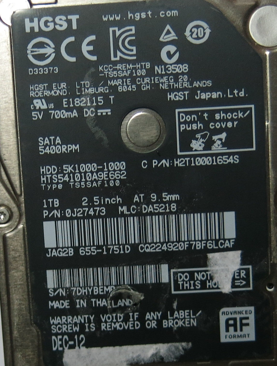 HITACHI HTS541010A9662,  PCB