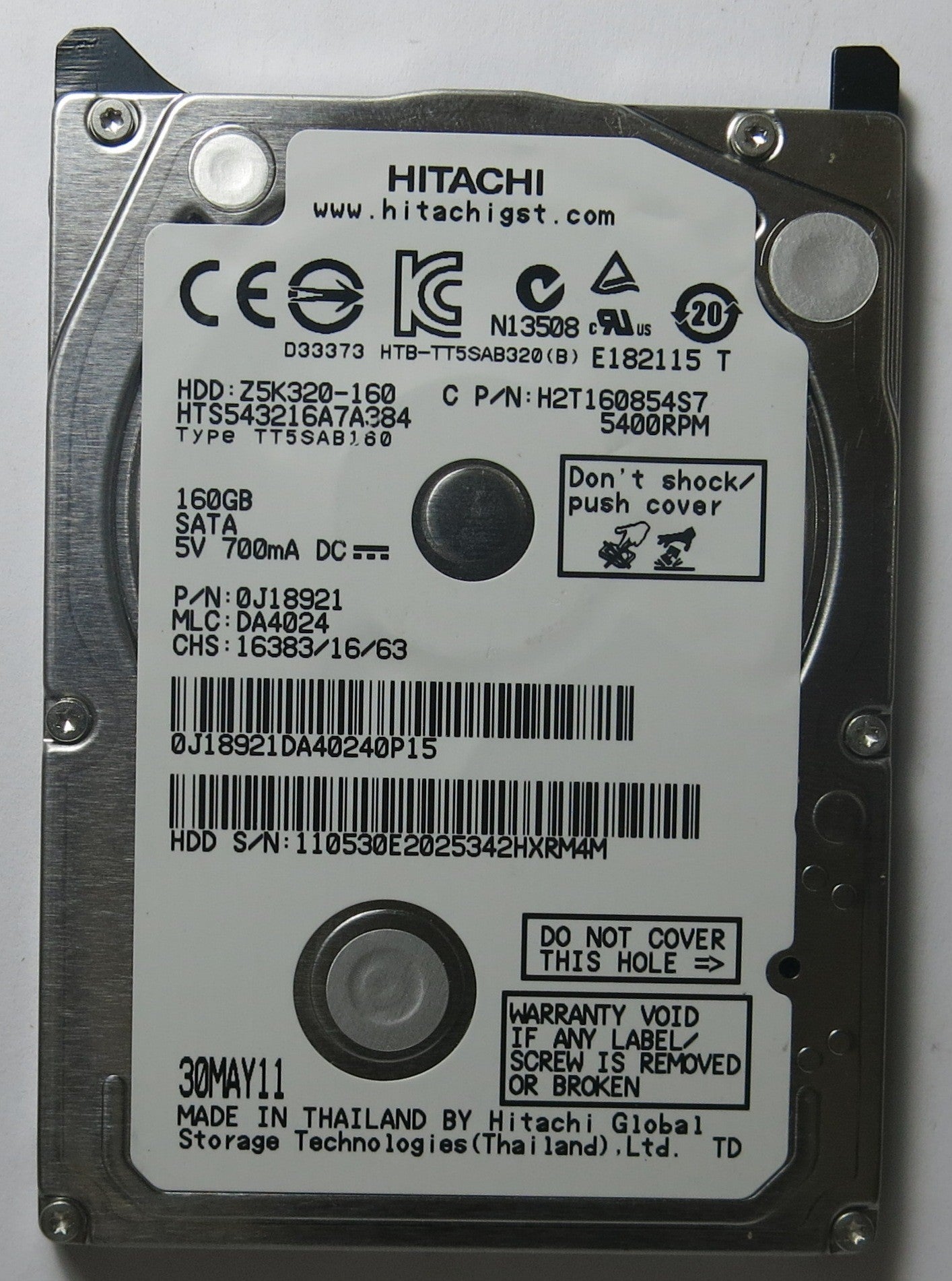 HITACHI HTS543216A7A384 MLC DA4024 220 0A90269 01 PCB