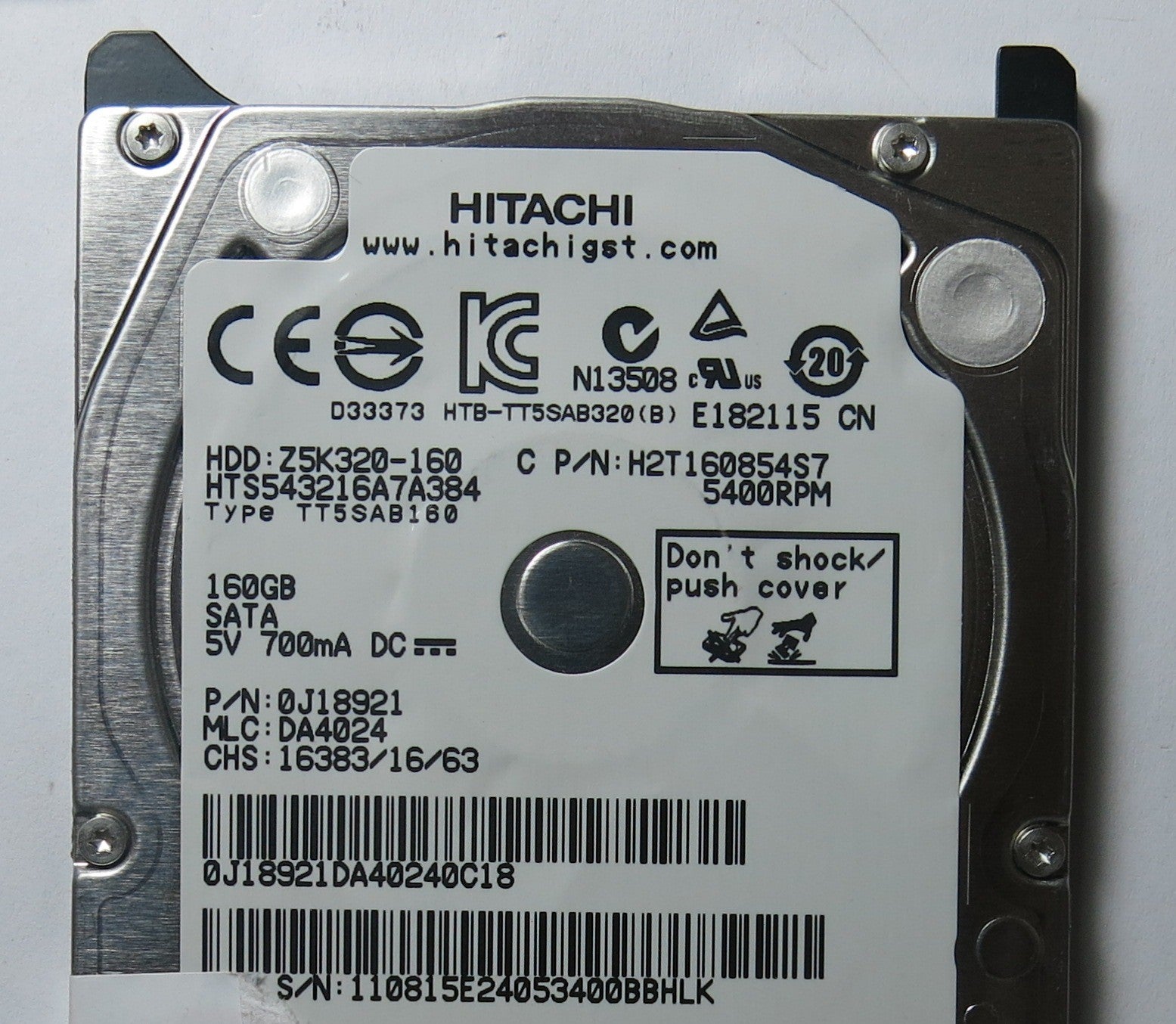 HITACHI HTS543216A7A384 MLC DA4024 220 0A90269 01 PCB