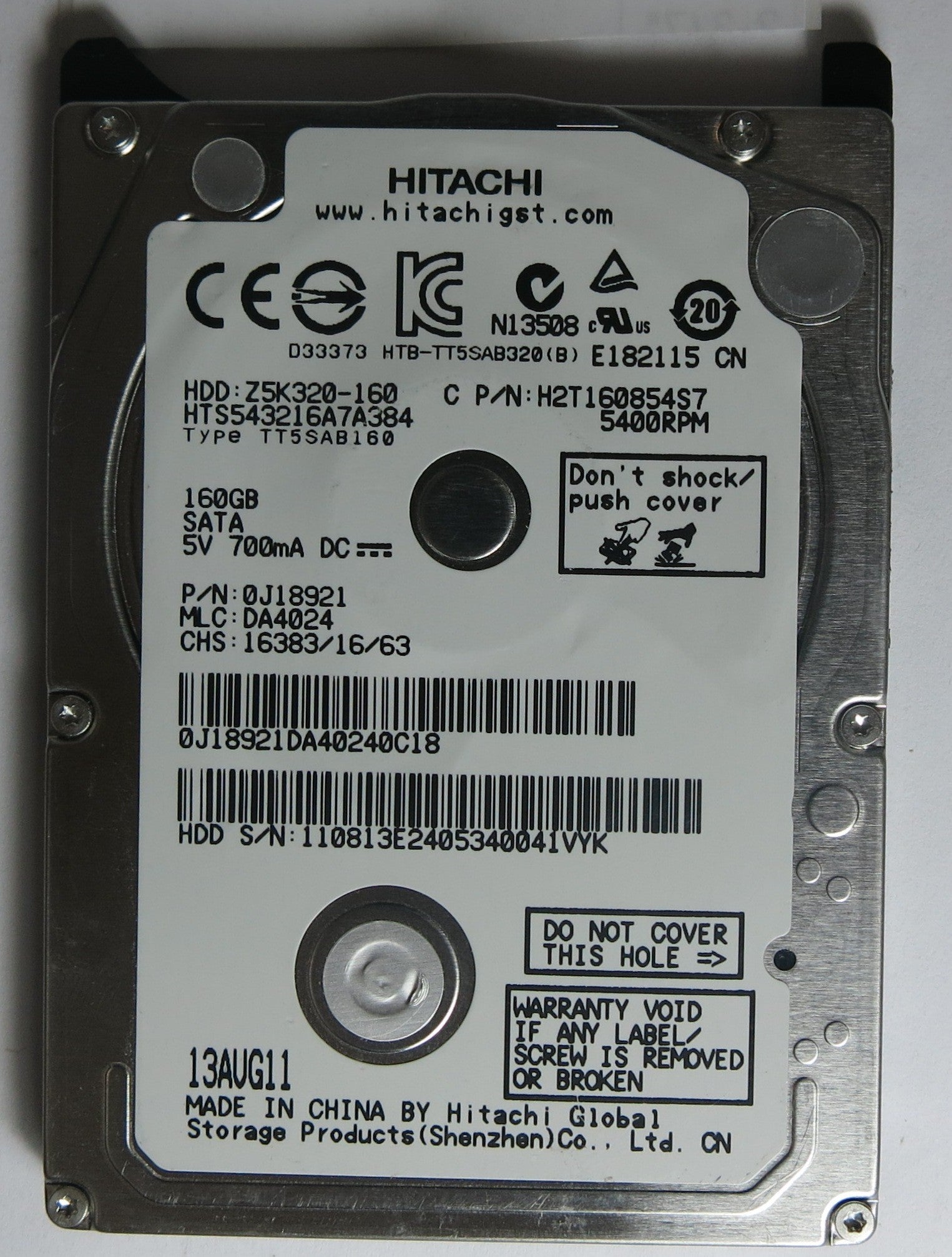 HITACHI HTS543216A7A384 MLC DA4024 220 0A90269 01 PCB
