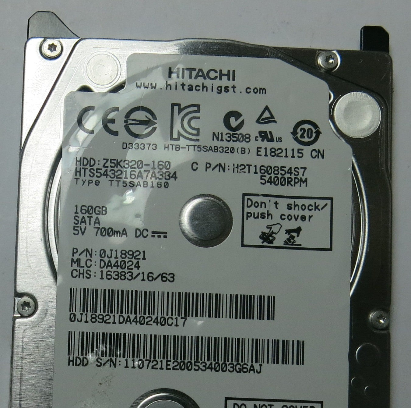 HITACHI HTS543216A7A384 MLC DA4024 220 0A90269 01 PCB
