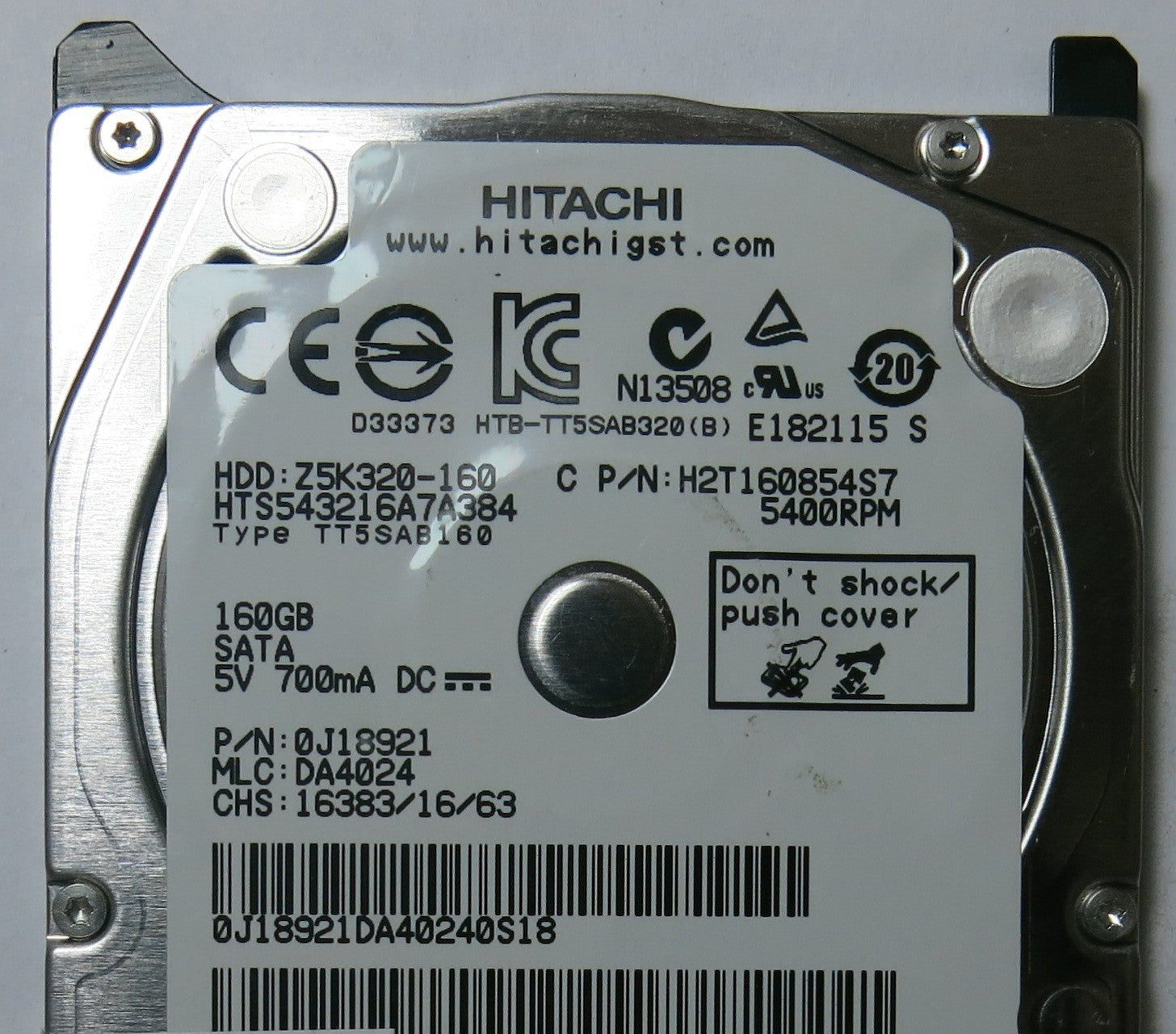 HITACHI HTS543216A7A384 MLC DA4024 220 0A90269 01 PCB