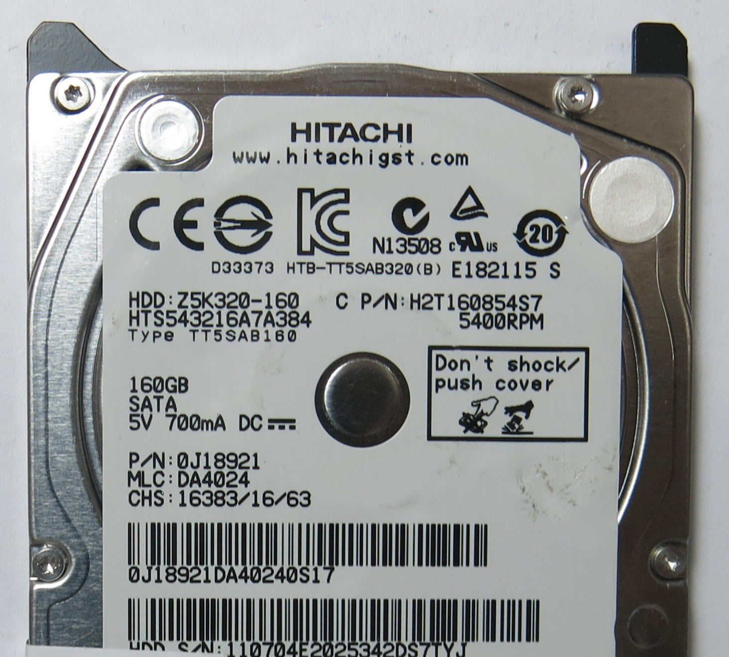 HITACHI HTS543216A7A384 MLC DA4024 220 0A90269 01 PCB