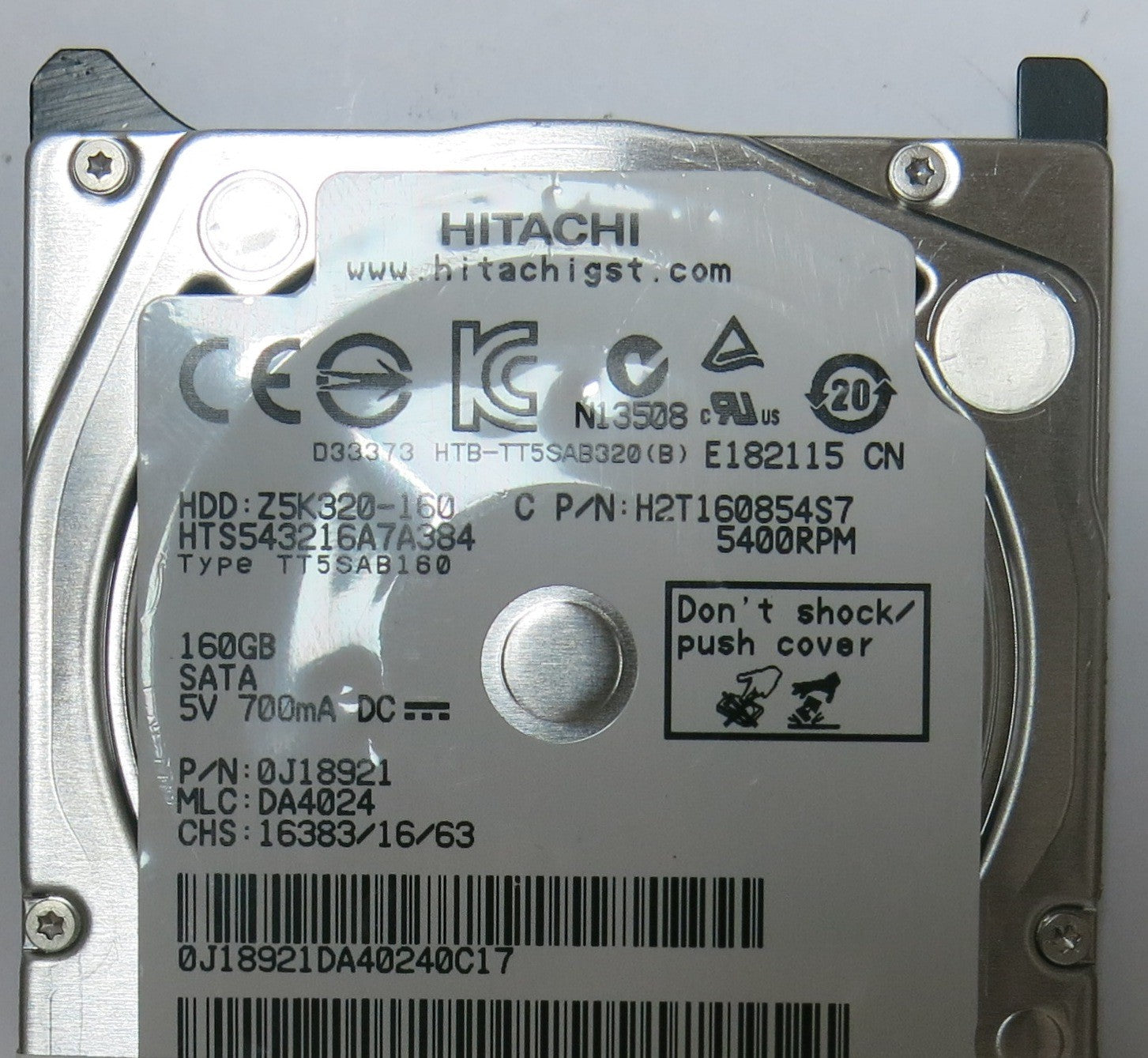 HITACHI HTS543216A7A384 MLC DA4024 220 0A90269 01 PCB
