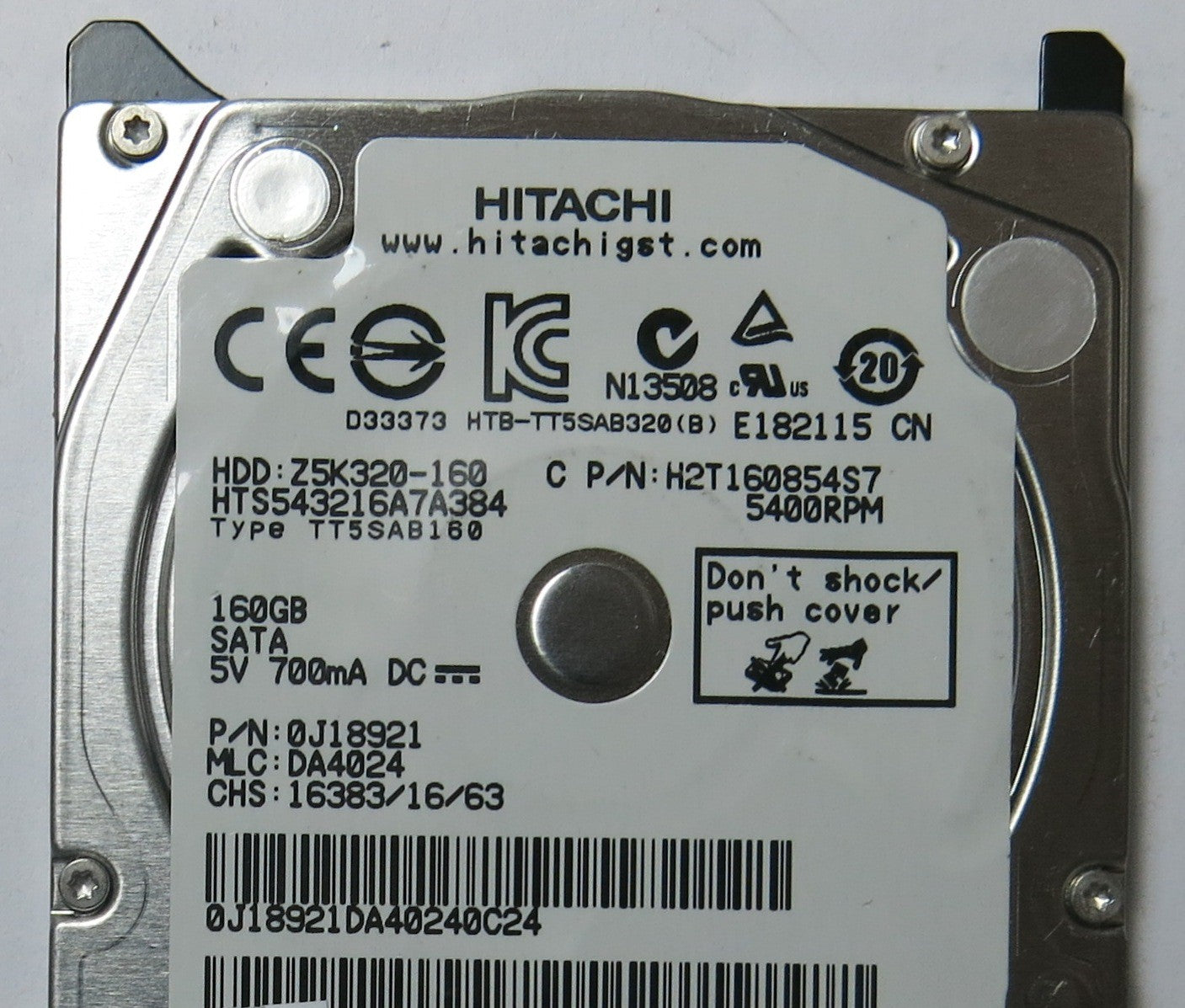 HITACHI HTS543216A7A384 MLC DA4024 220 0A90269 01 PCB