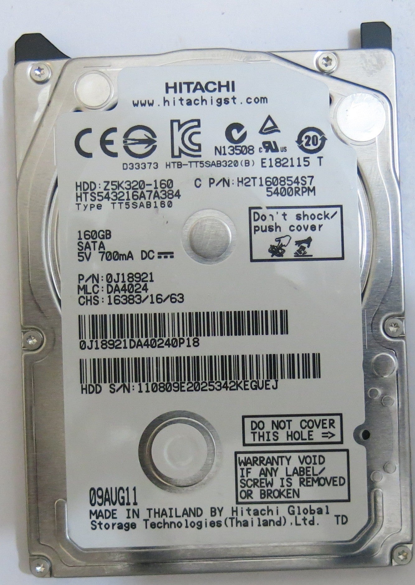 HITACHI HTS543216A7A384 MLC DA4024 220 0A90269 01 PCB