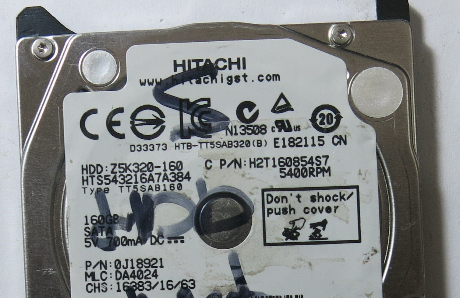 HITACHI HTS543216A7A384 MLC DA4024 220 0A90269 01 PCB