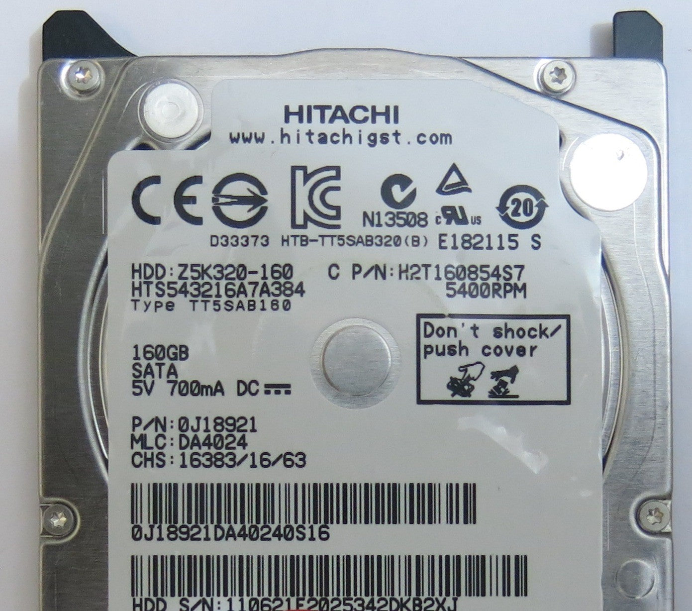 HITACHI HTS543216A7A384 MLC DA4024 220  0A90269 01 PCB