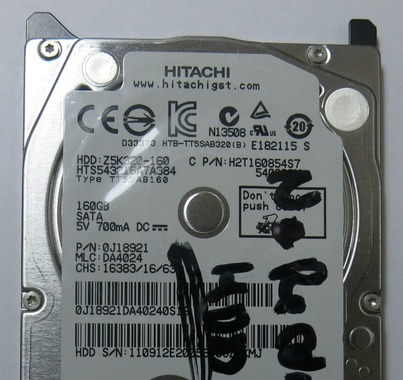HITACHI HTS543216A7A384 MLC DA4024 220  0A90269 01 PCB