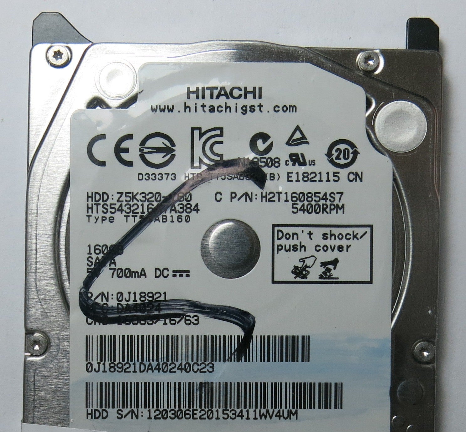 HITACHI HTS543216A7A384 MLC DA4024 220 0A90269 01 PCB