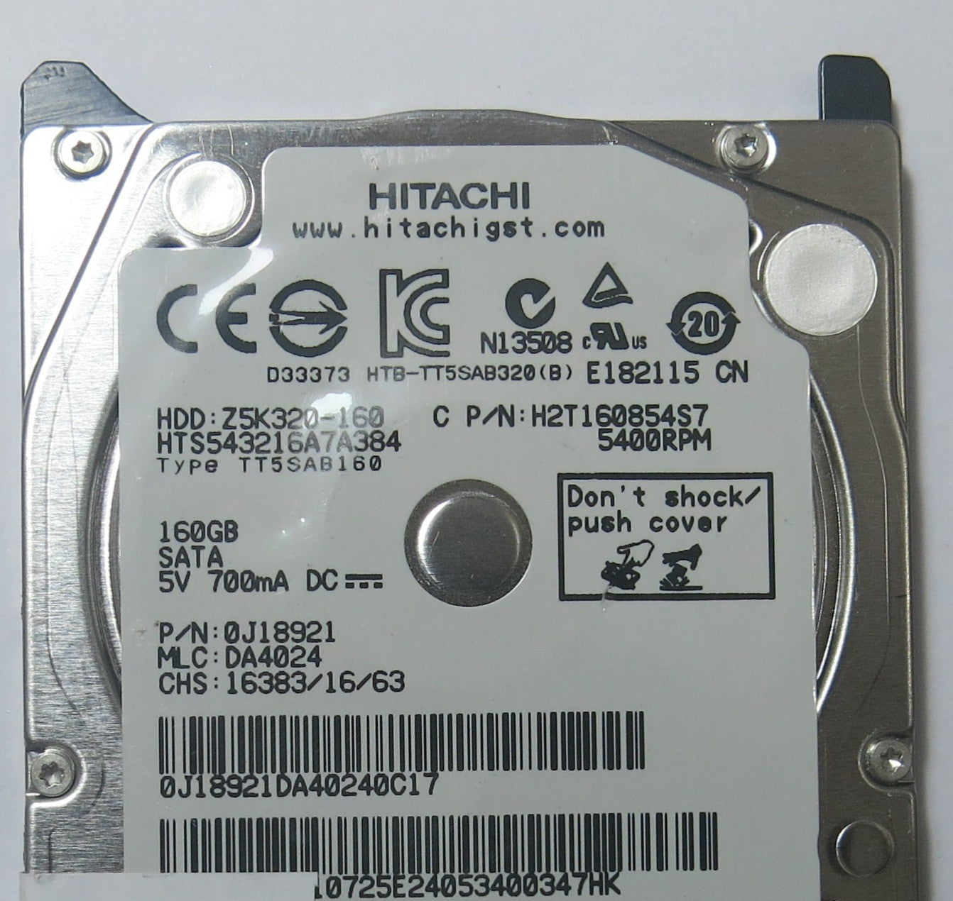 HITACHI HTS543216A7A384 MLC DA4024 220 0A90269 01 PCB