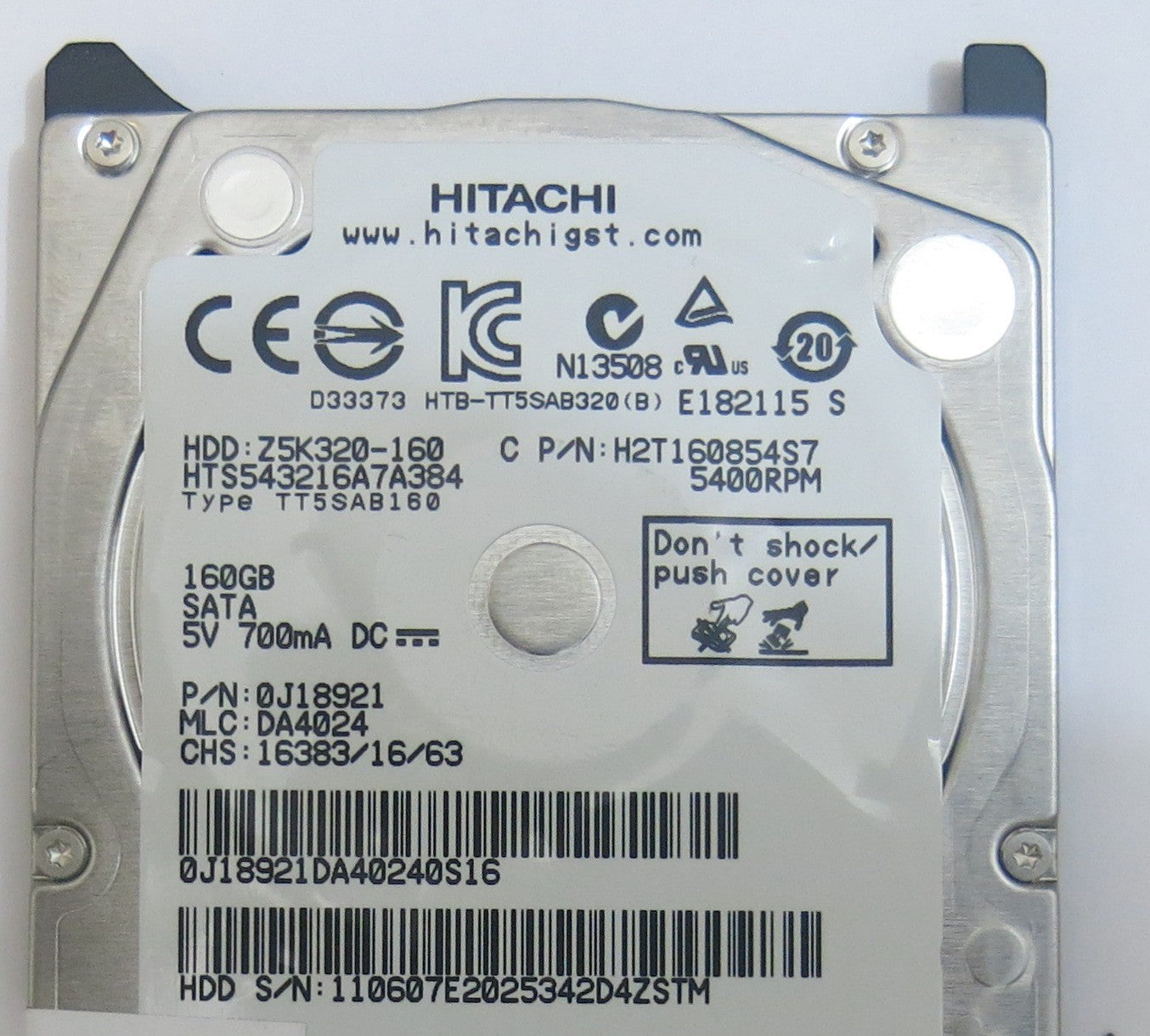 HITACHI HTS543216A7A384 MLC DA4024 220  0A90269 01 PCB