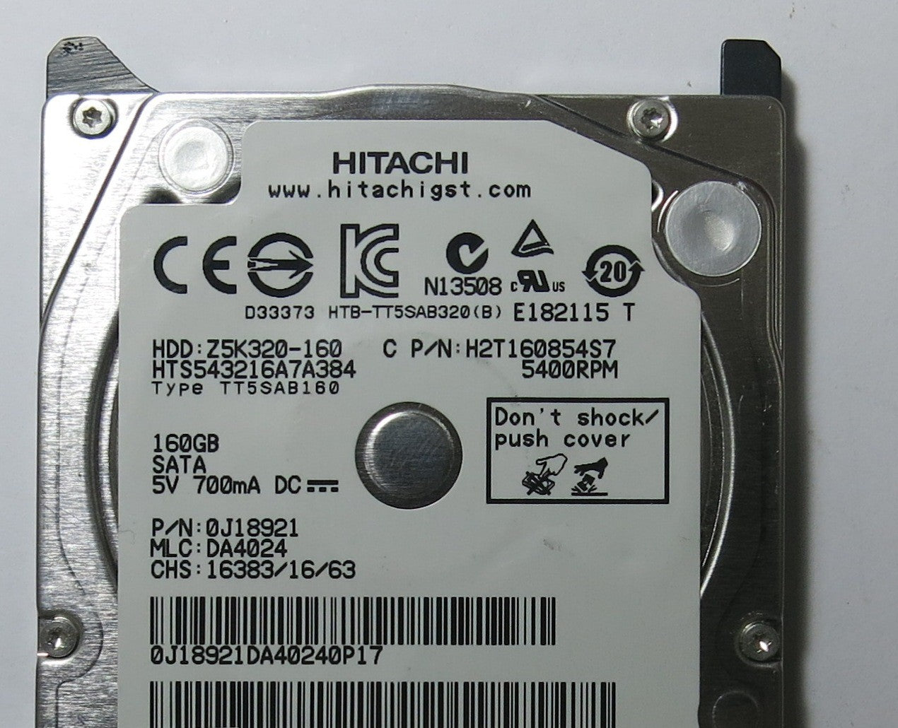 HITACHI HTS543216A7A384 MLC DA4024 220  0A90269 01 PCB