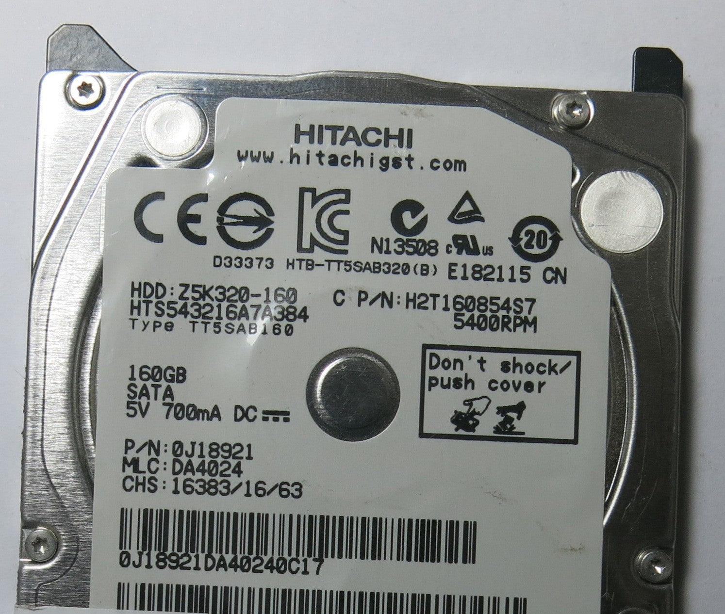 HITACHI HTS543216A7A384 MLC DA4024 220 0A90269 01 PCB