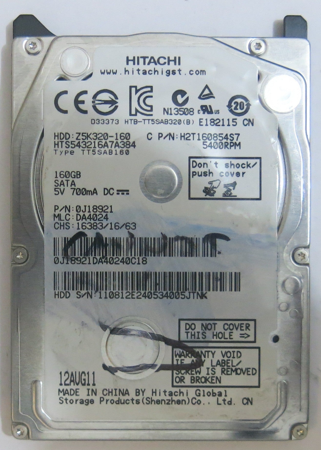 HITACHI HTS543216A7A384 MLC DA4024 220 0A90269 01 PCB