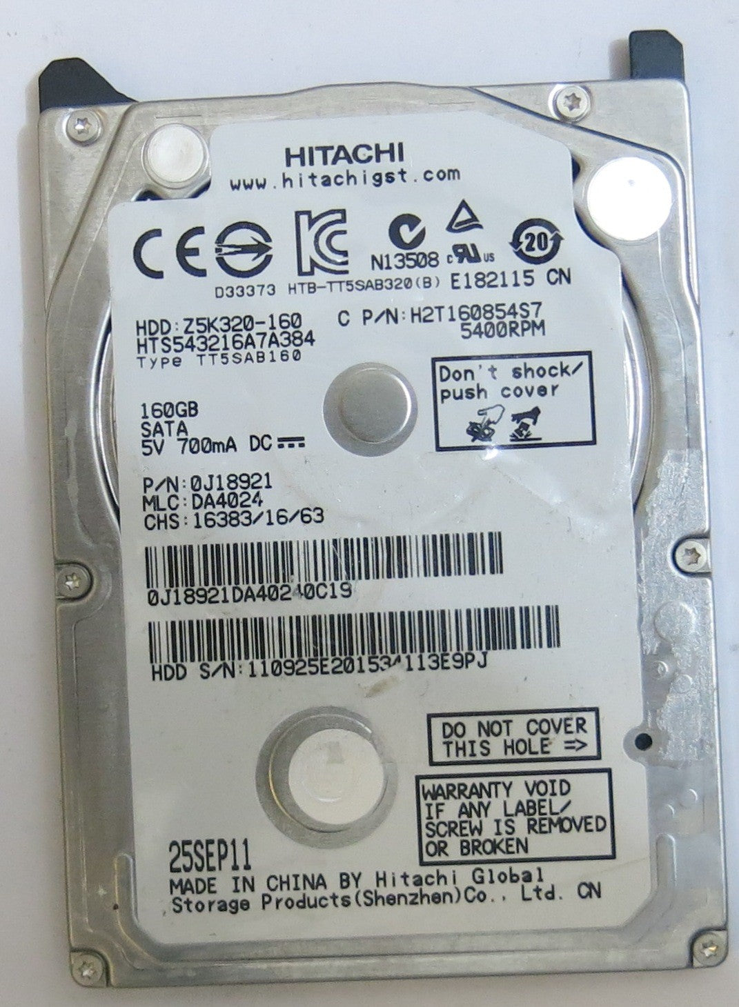 HITACHI HTS543216A7A384 MLC DA4024 220 0A90269 01 PCB