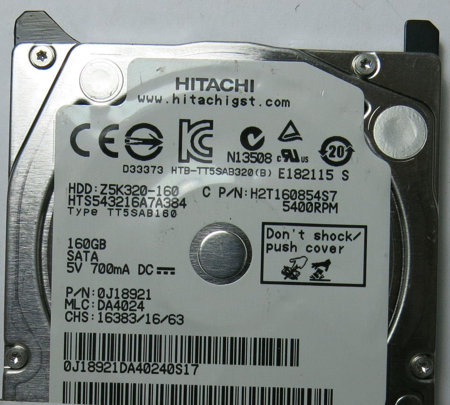 HITACHI HTS543216A7A384 MLC DA4024 220 0A90269 01 PCB