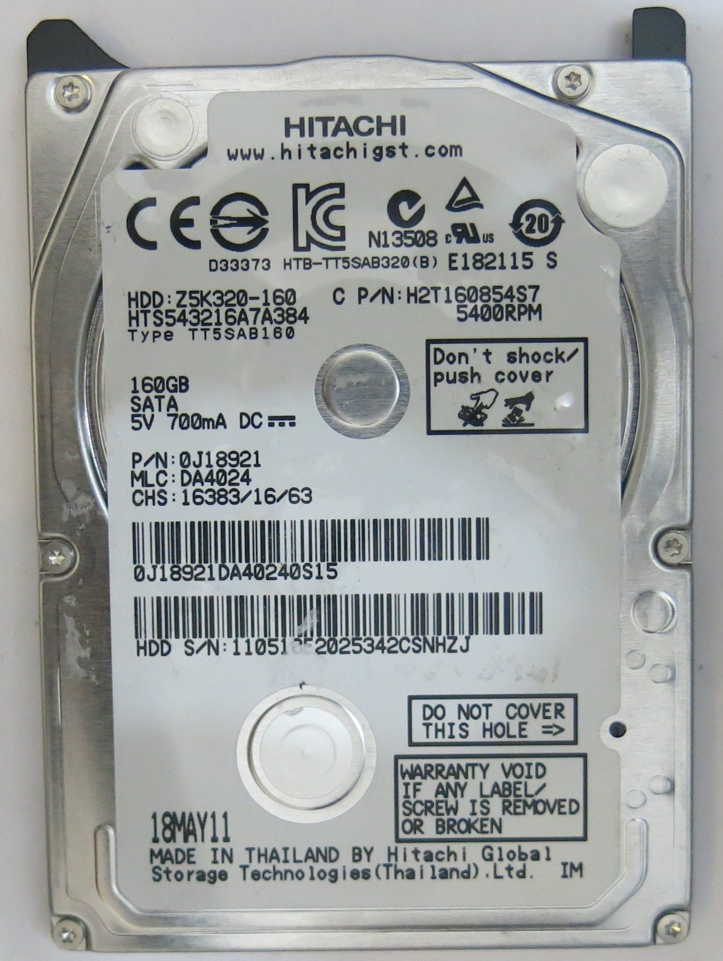 HITACHI HTS543216A7A384 MLC DA4024 220 0A90269 01 PCB