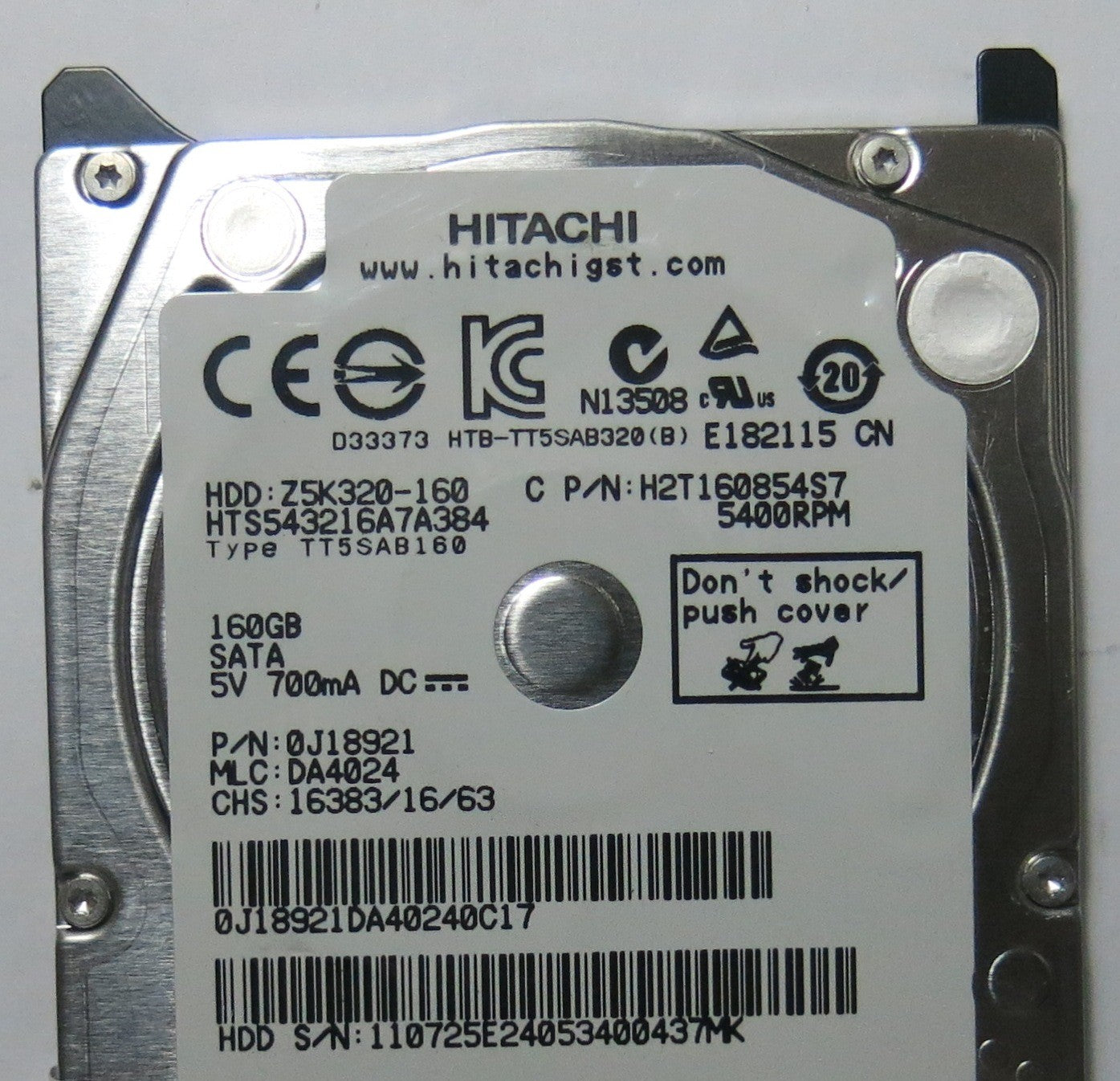 HITACHI HTS543216A7A384 MLC DA4024 220 0A90269 01 PCB
