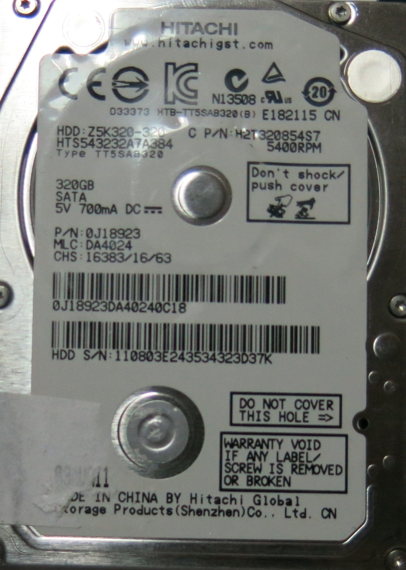 HITACHI HTS543232A7A384,  PCB