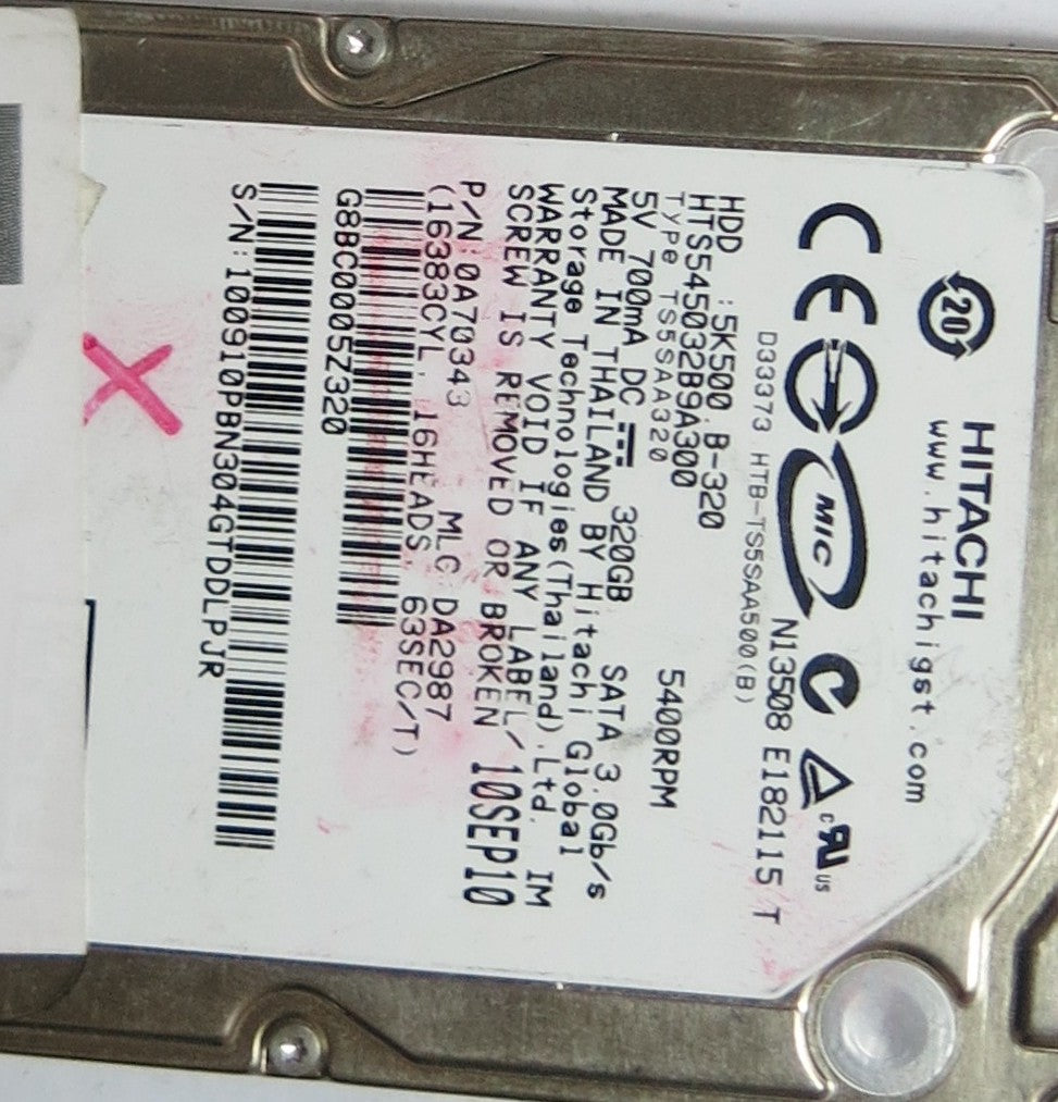 HITACHI HTS545032B9A300,  PCB