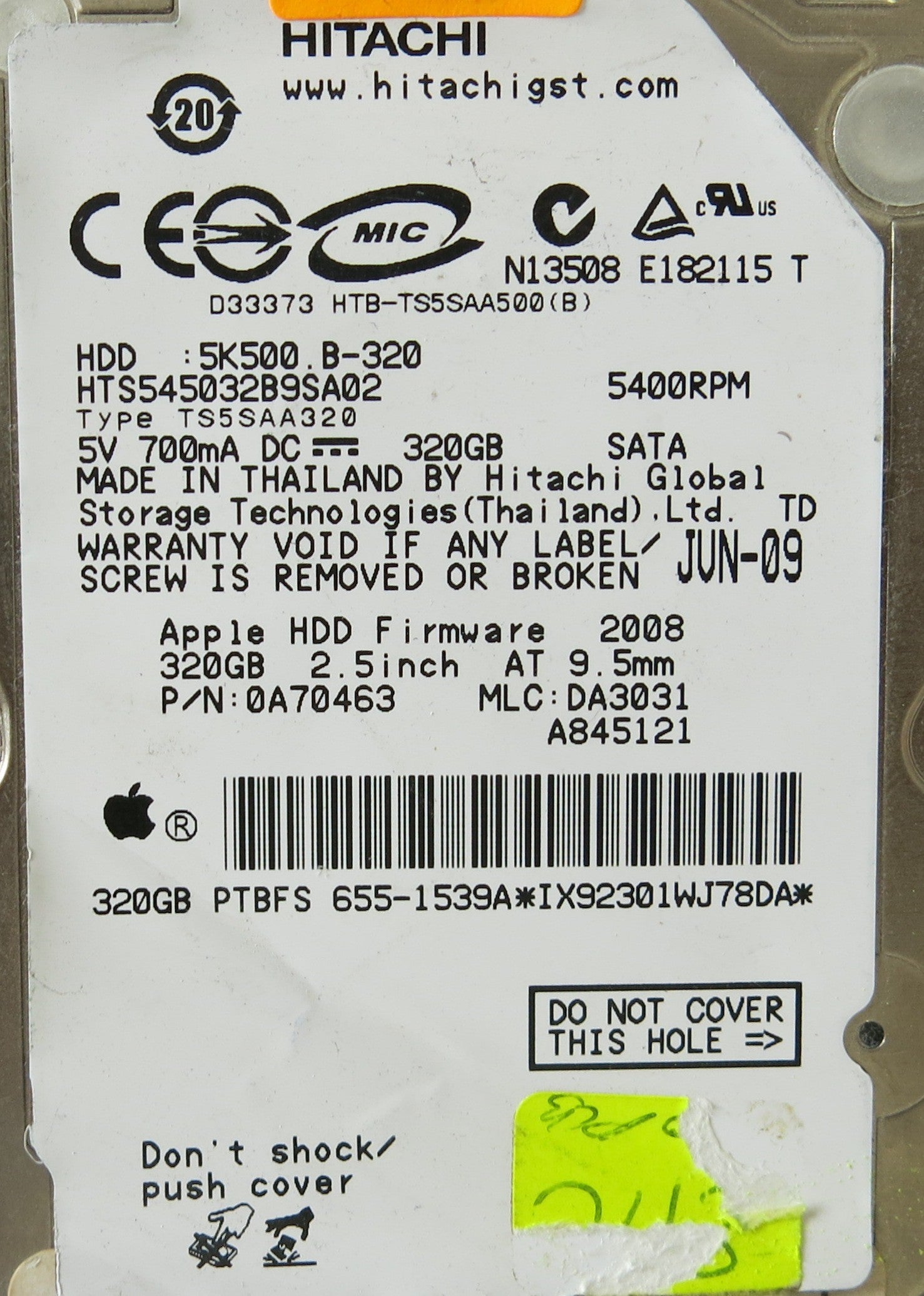 HITACHI HTS545032B9SA02 P/N0A70463 PCB 220 0A90161 01