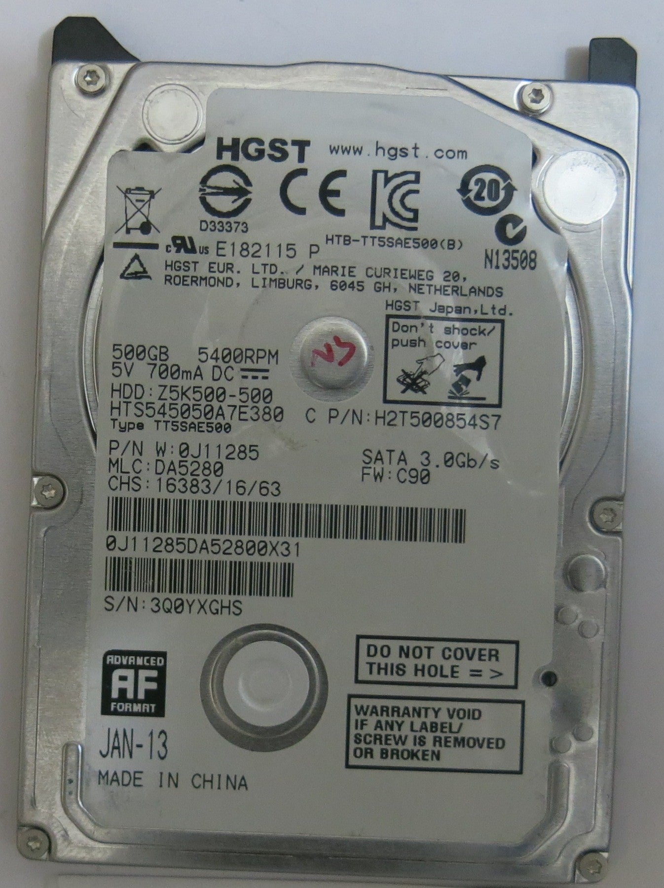 HITACHI HTS545050A7E380 MLC DA5280 220 0A90351 01 PCB