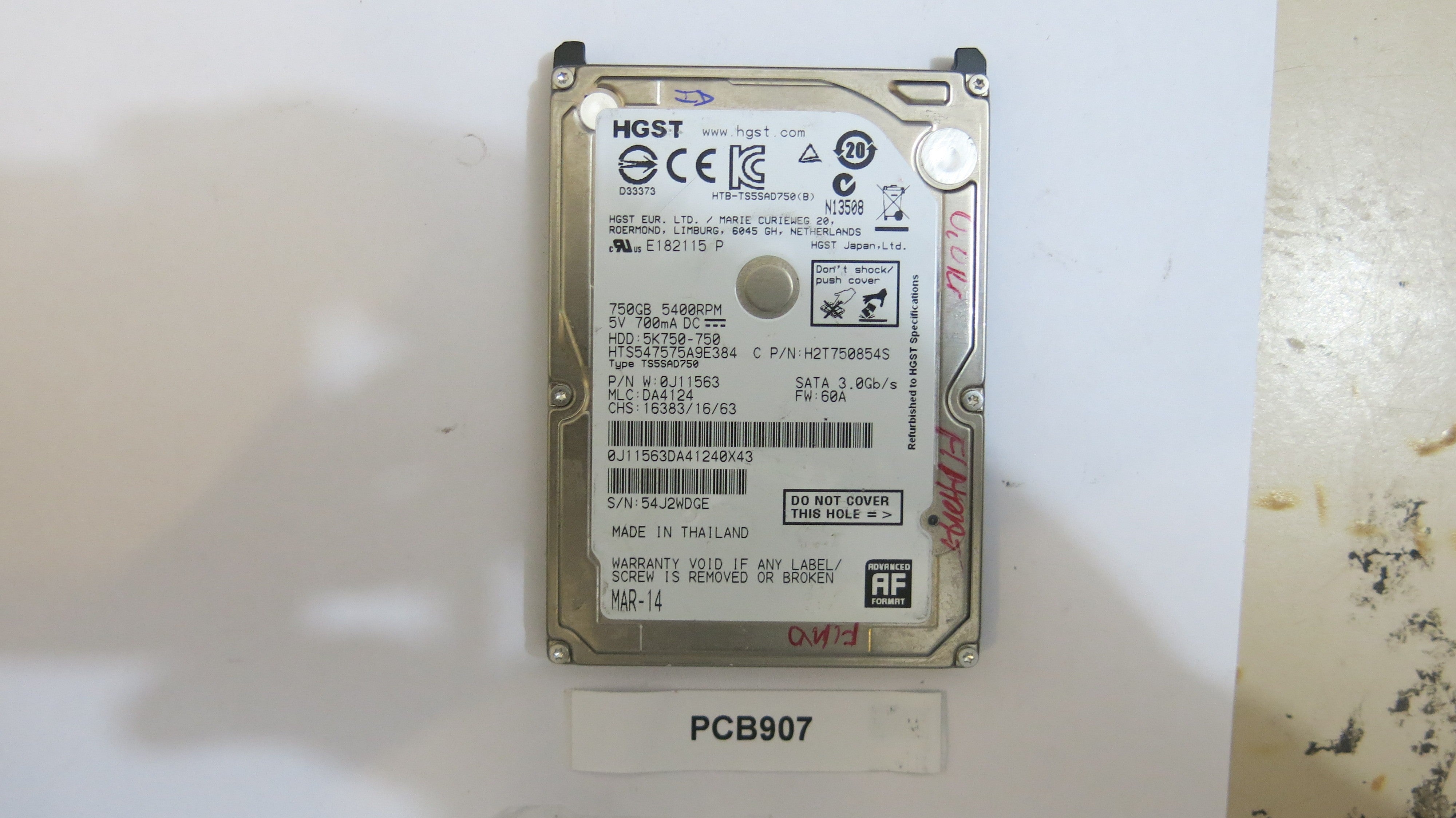 HITACHI HTS547575A9E384 MLC DA4124 220 0A90269 01 PCB