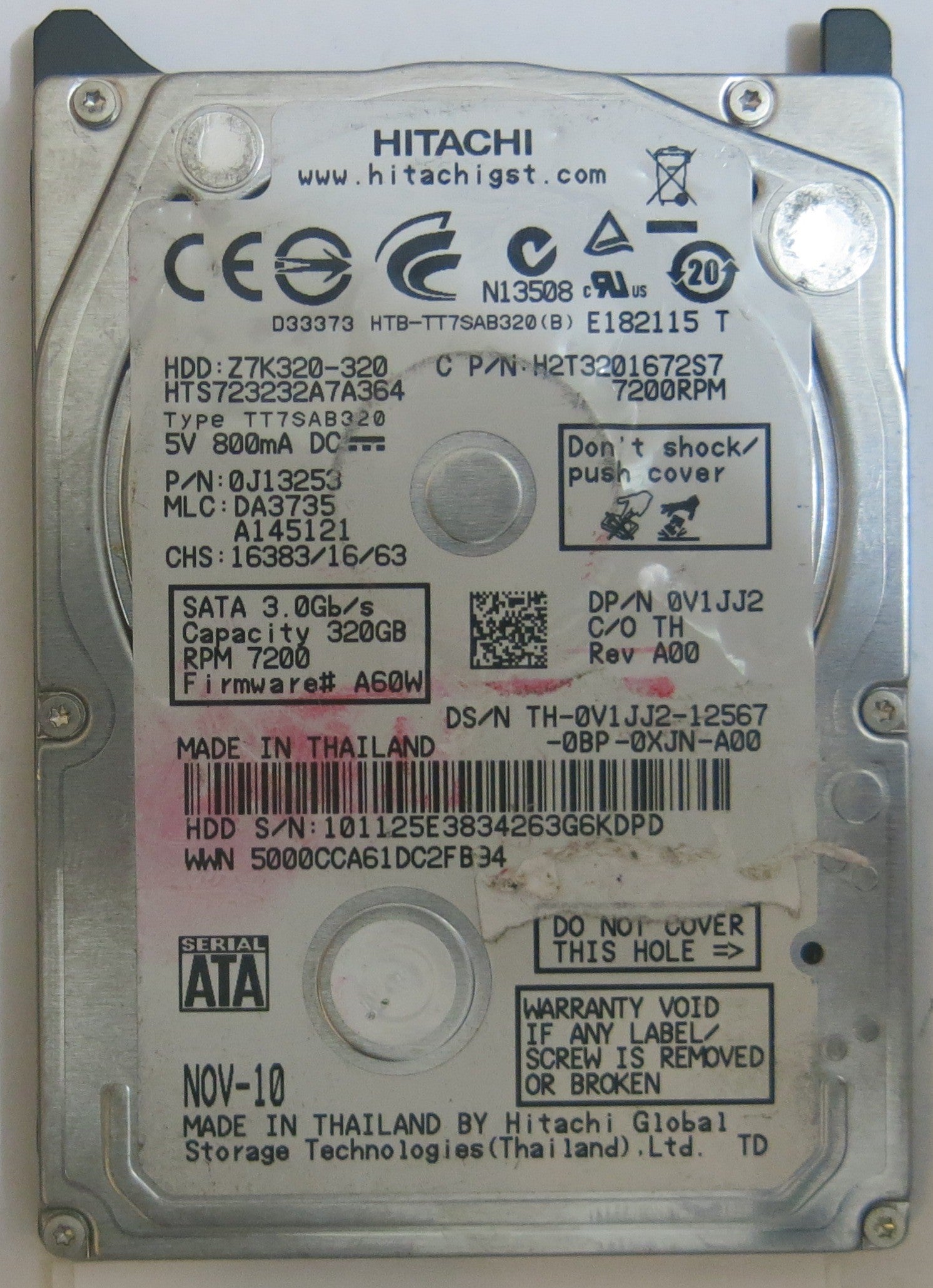 HITACHI HTS723232A7A364 MLC DA3735 220 0A90269 01 PCB