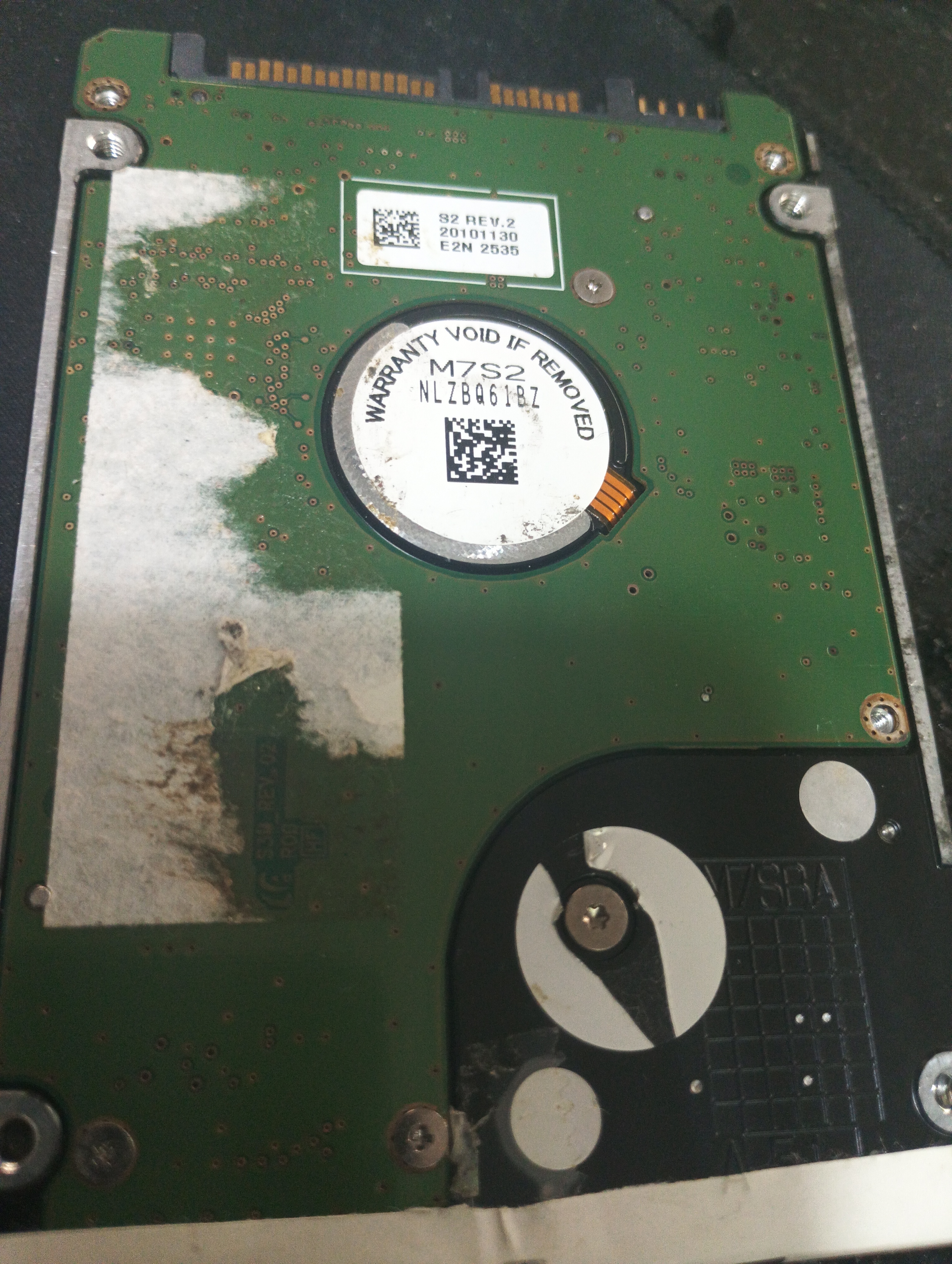 HM641JI,  P/N: HM641JI,  Serial: S26XJ9AB107158,  640GB 2.5