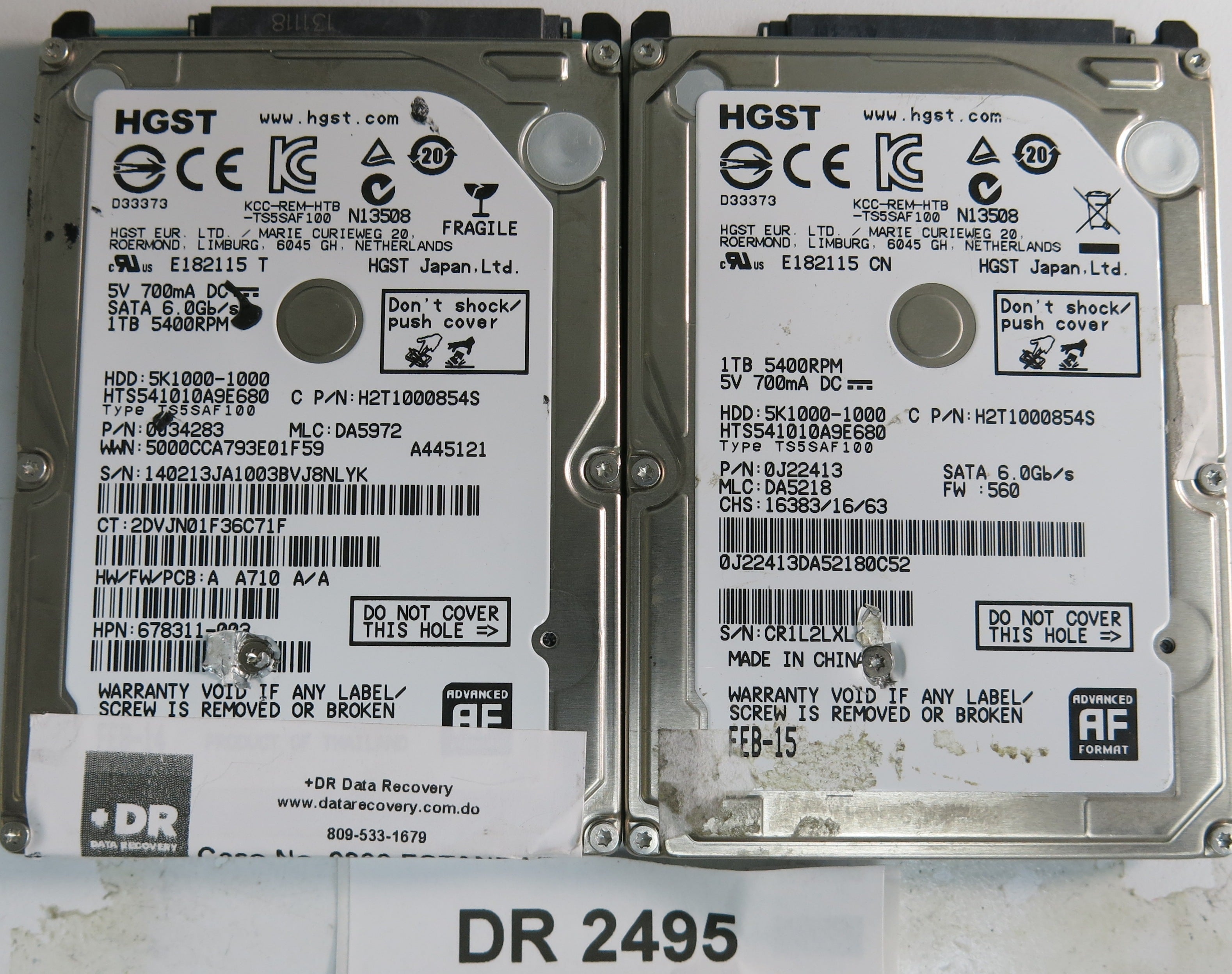 HTS541010A9E680, Serial Number: 140213JA1003BVJ8NLYK, P/N: 0J34283, MLC:DA5972, 1TB 3.5, PCB: 220 0A90351 01