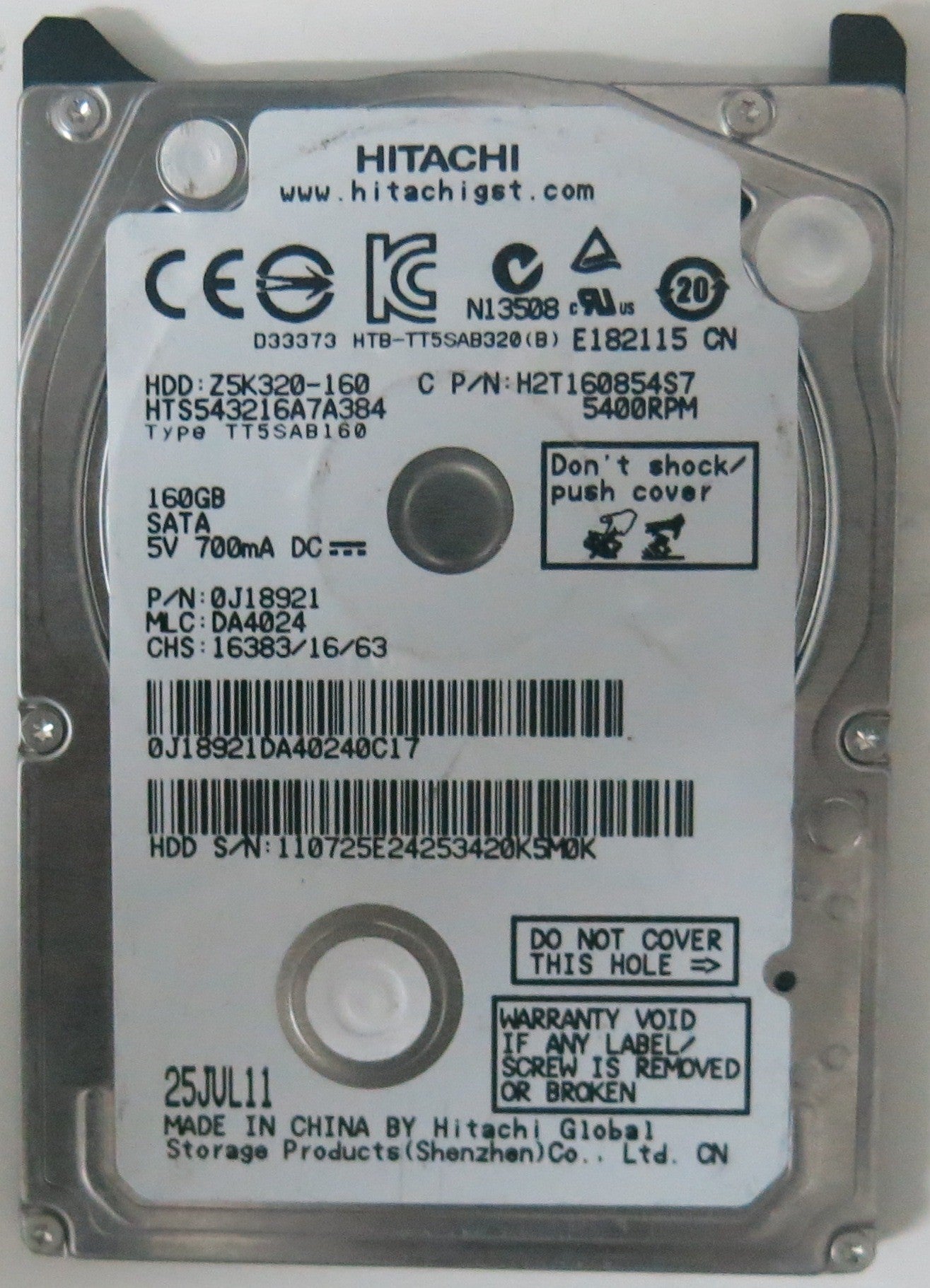 HTS543216A7A384, PN , MLC  DA4024, 220 0A90269 01 PCB