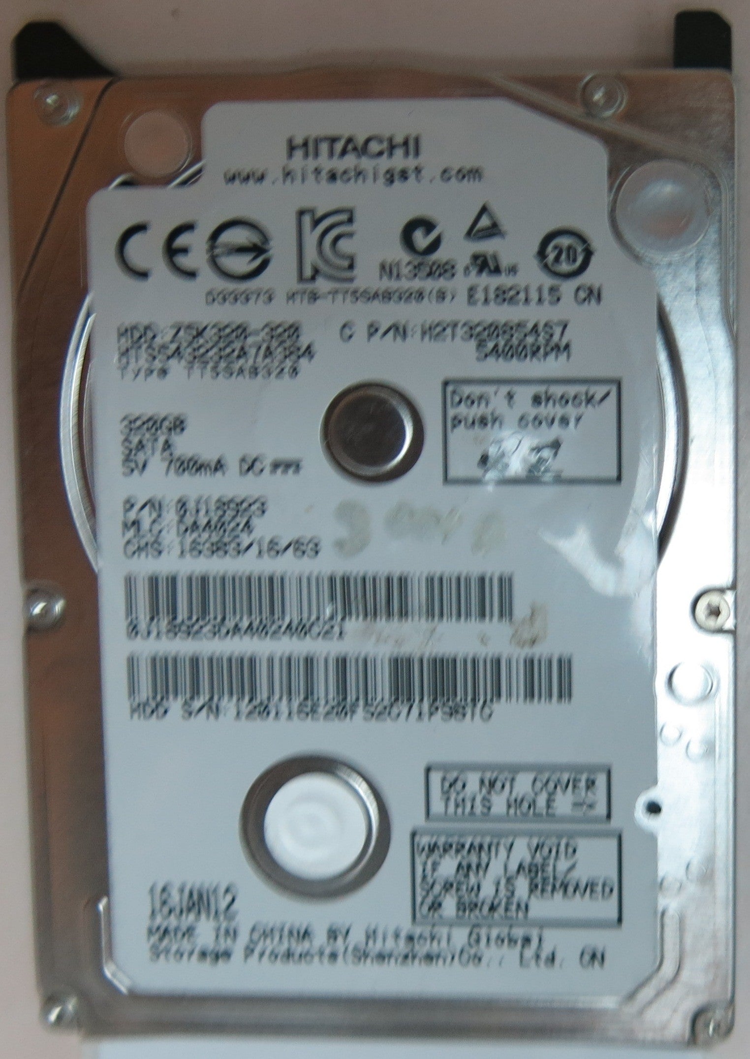 HTS543232A7A384, PN 0J18923, MLC DA4024, 220 0A90269 01 PCB