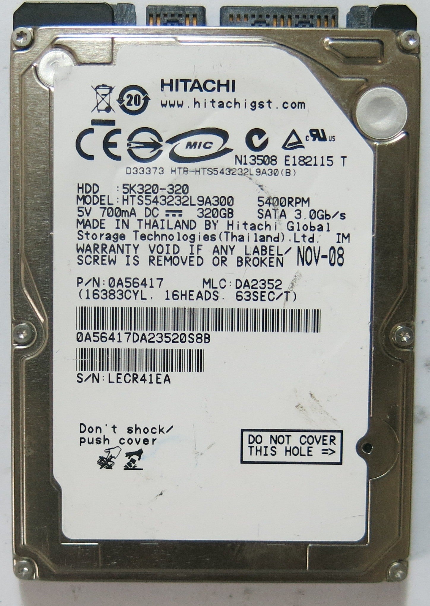 HTS543232L9A300 PCB 220 0A90002 01 320GB