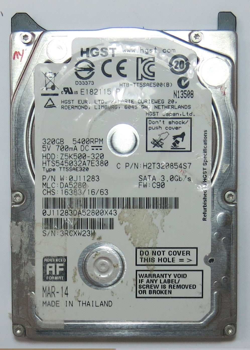 HTS545032A7E380 MLC 0J11283 220 0A90351 01  PCB