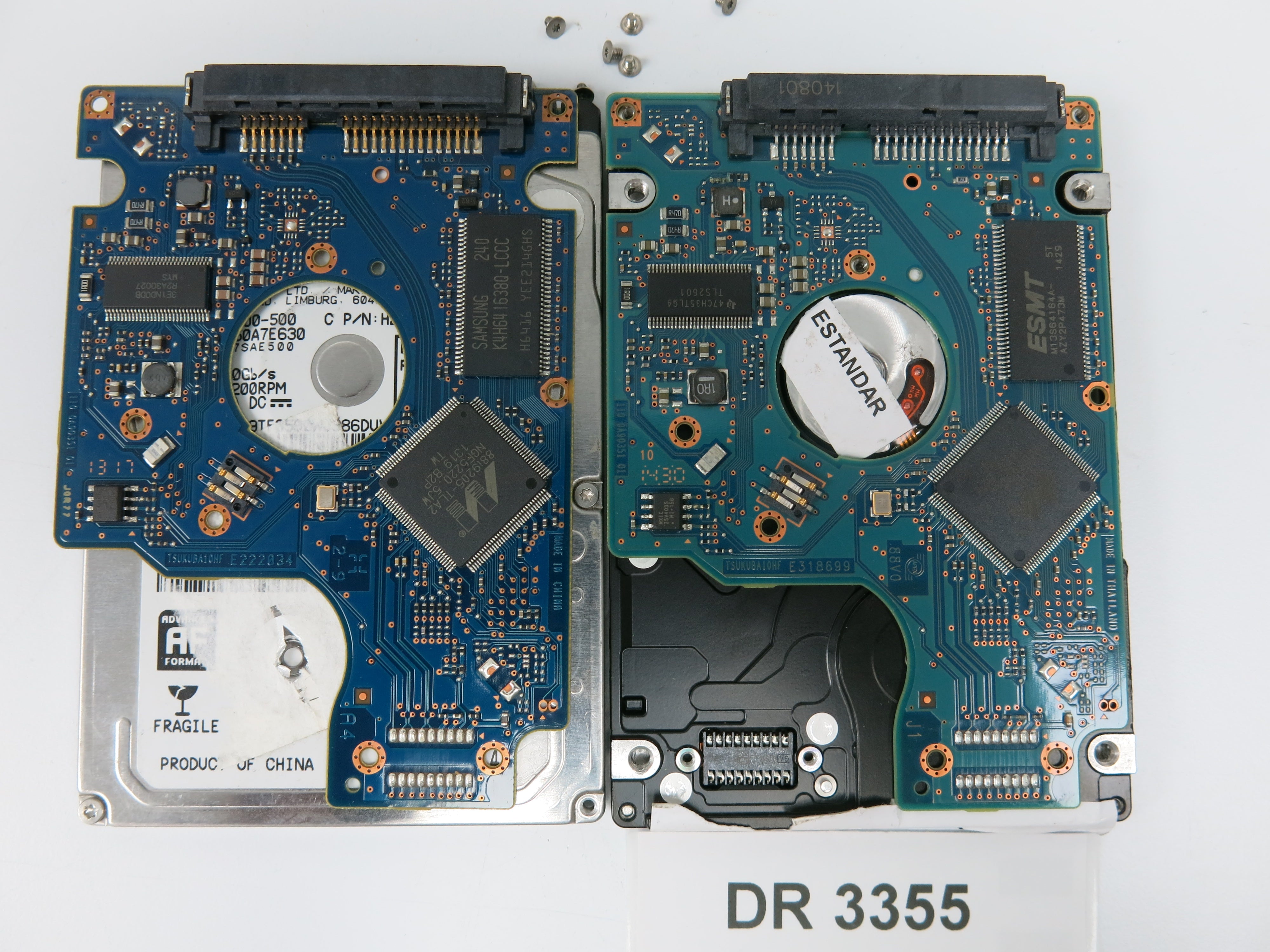 HTS545050A7E680, Serial Number: 140901TE85135G2DBRNN, P/N: 0J37165, MLC: DA6129, 500GB 3.5, PCB: 220 0A90351 01