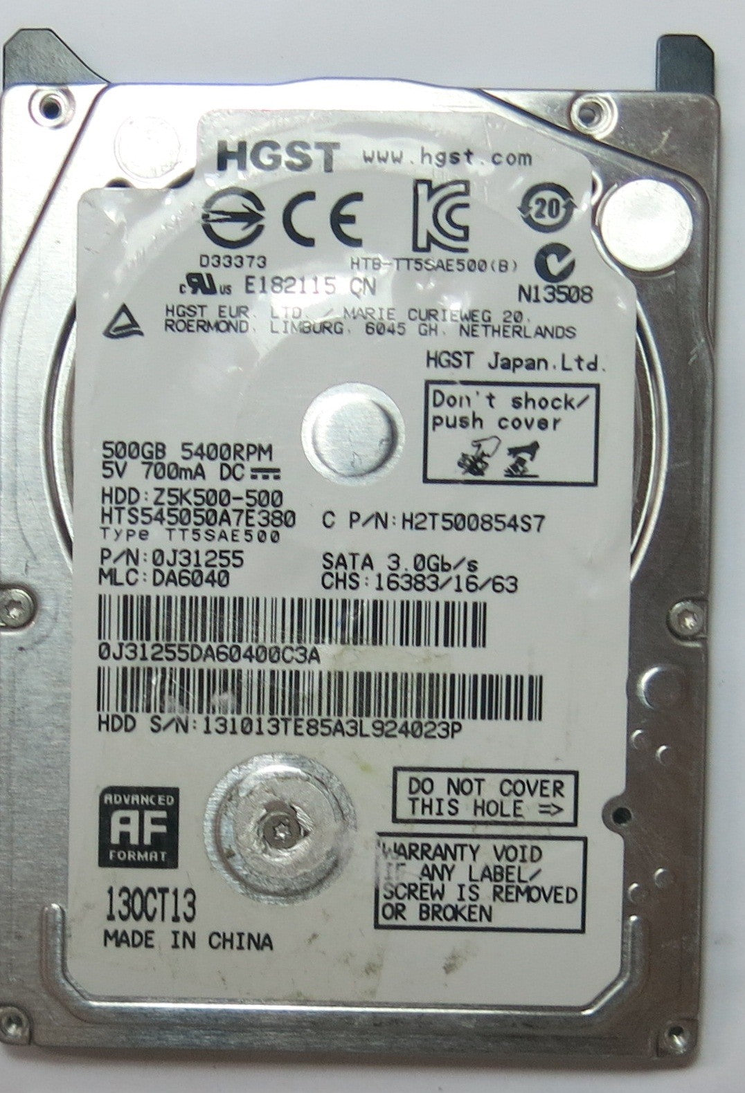 HTS5450A7E380 MLC 0J31255  220 0A90351 01 PCB