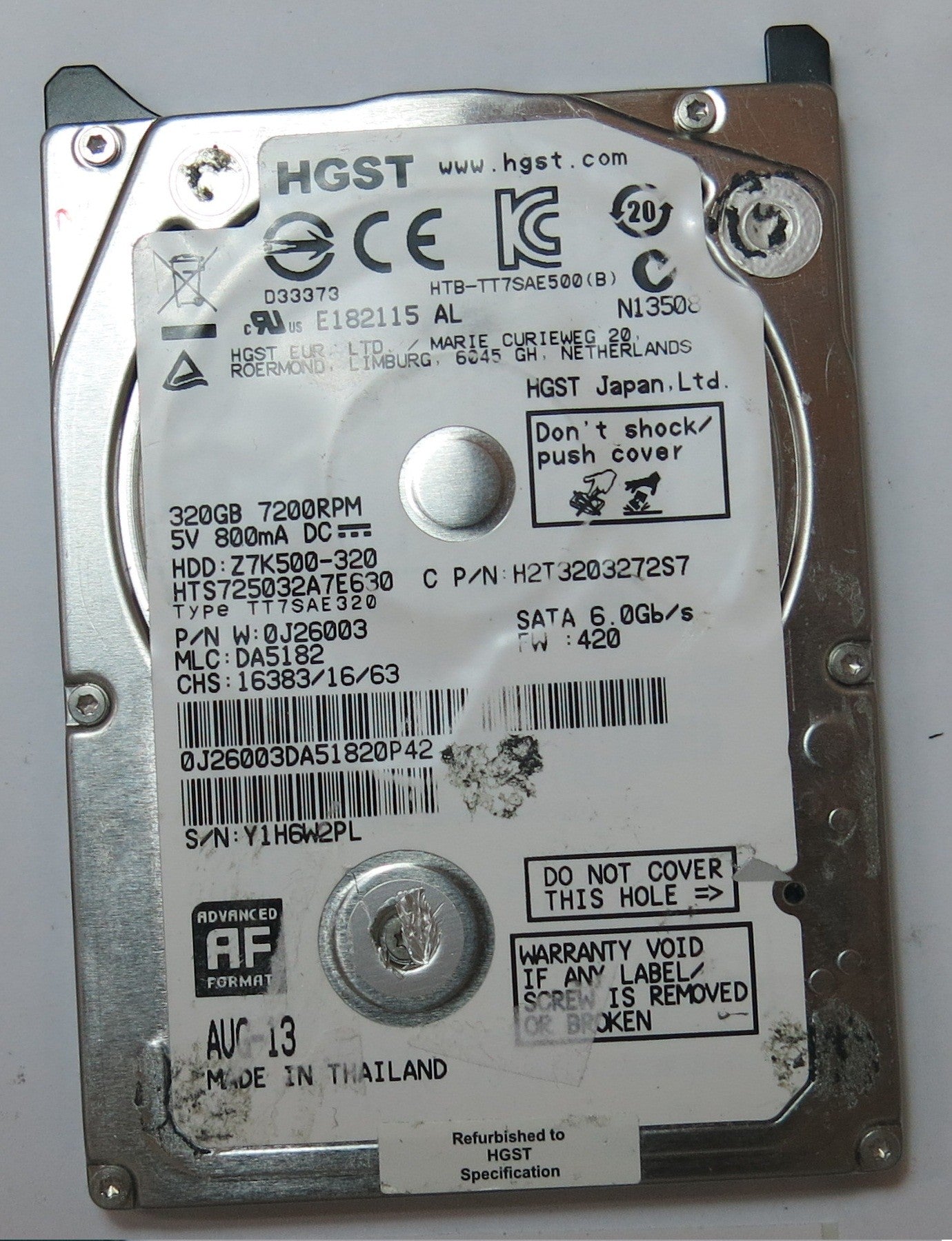 HTS725032A7E630 MLC 0J26003 220 0A90351 01 PCB