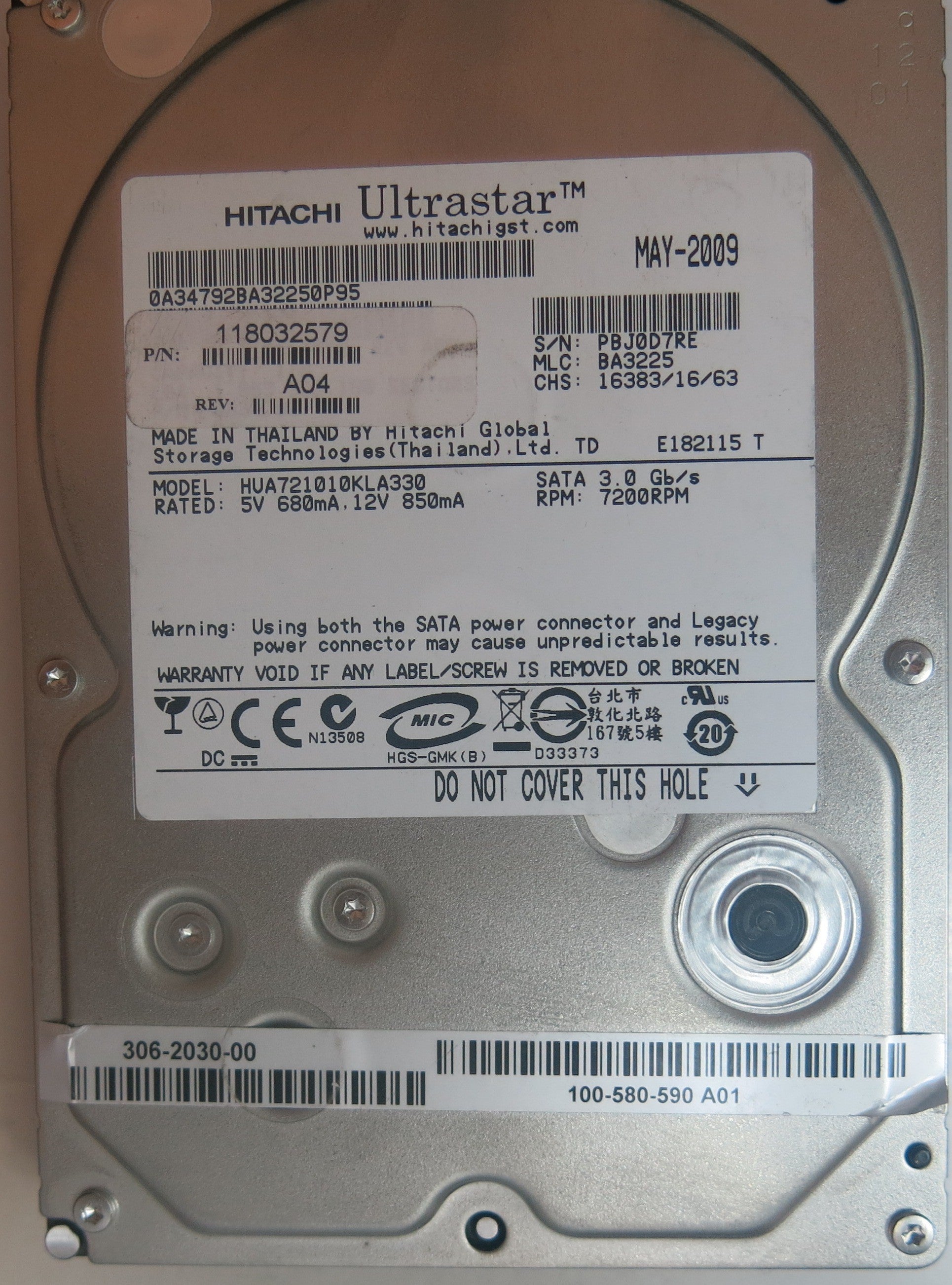 HUA721010KLA330 MLC BA3225 110 0A29636 01 PCB