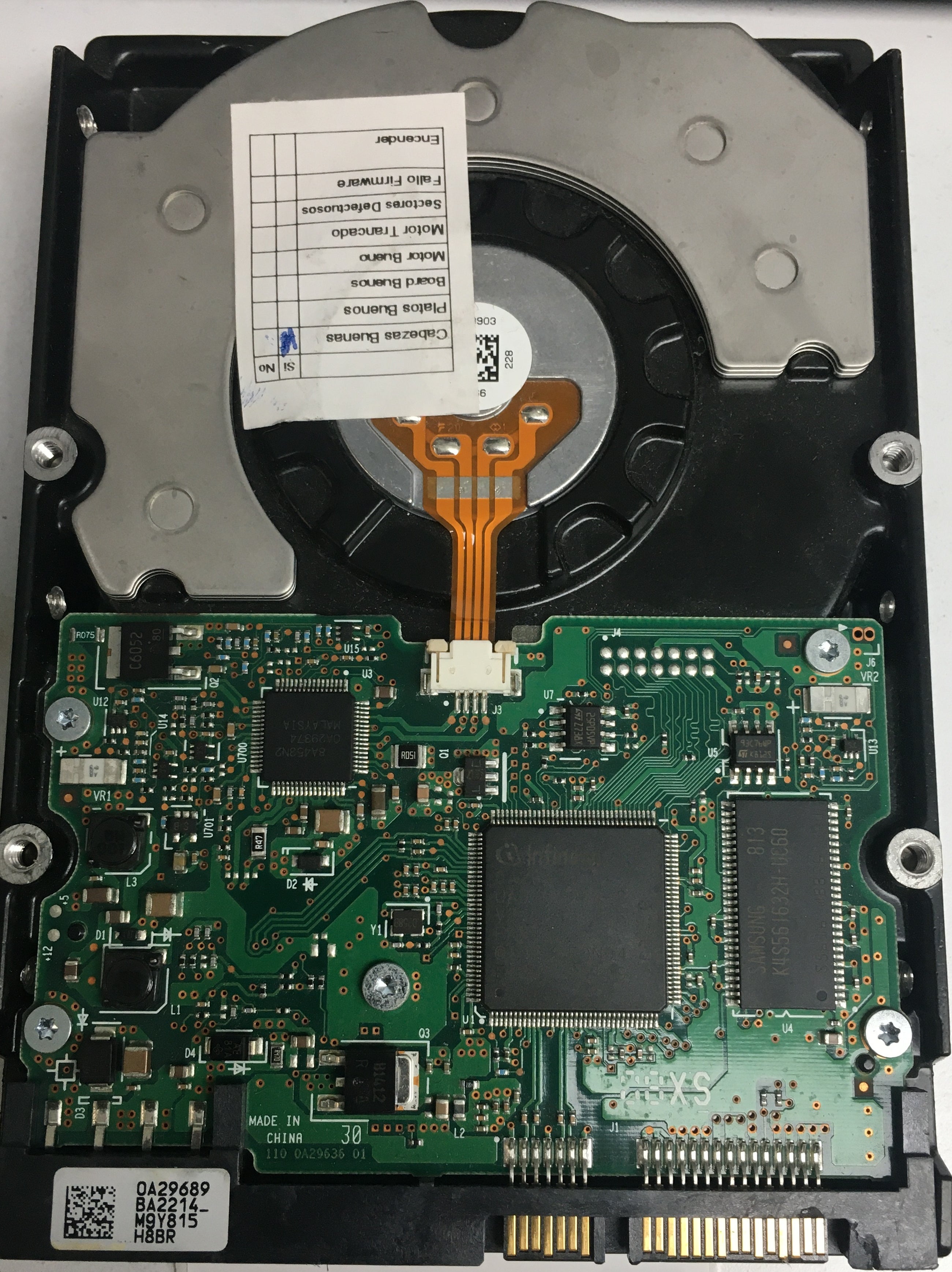 HUA721010KLA330, P/N:0A36073, MLC: BA2526, PCB: 110 0A29636 01