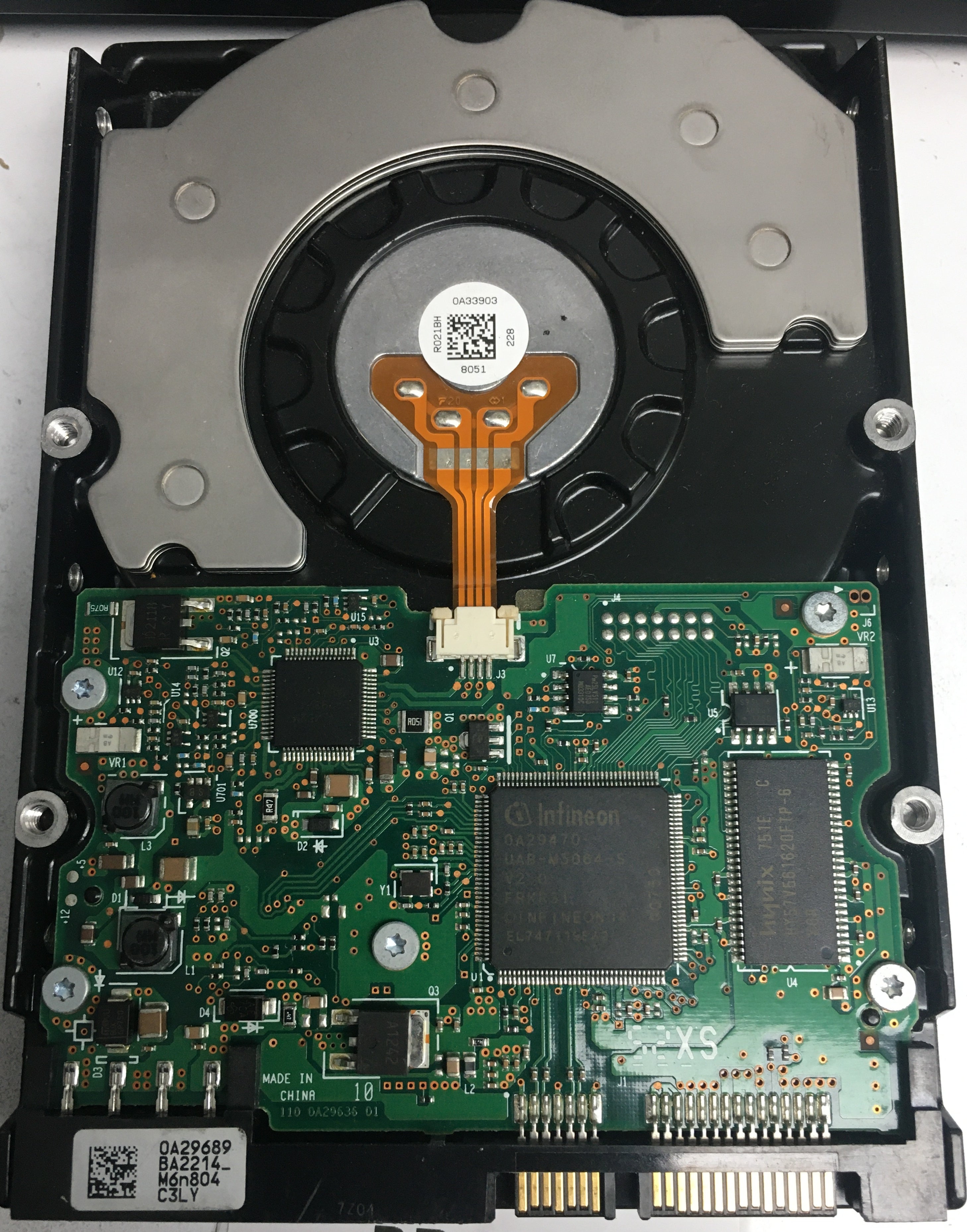 HUA721010KLA330, Serial Number: GTF000PAHNX1XF, P/N: 0A36073, MLC: BA2526, 1TB 3.5, PCB: 110 0A29636 01