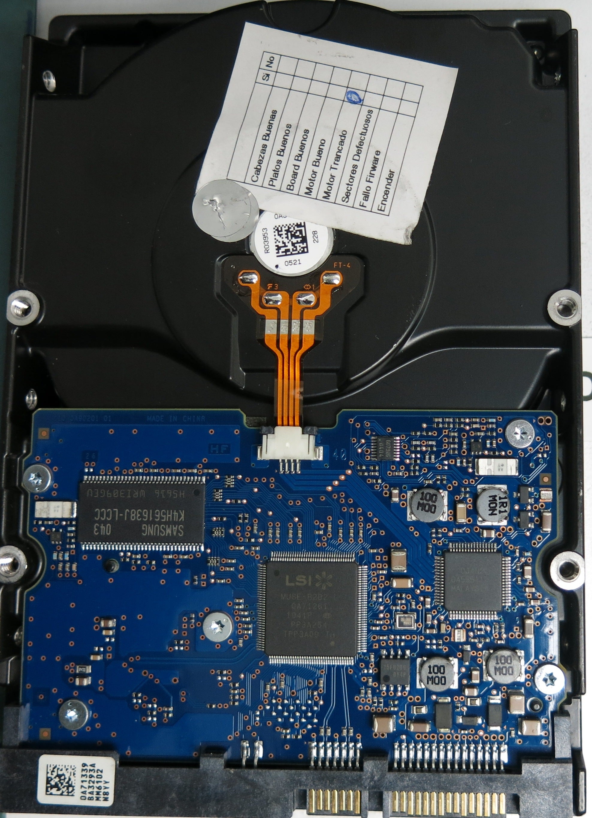 HUA722020ALA330, Serial Number: B9K3RJNF, P/N: 0F10632, MLC: JPK3GA, 2TB 3.5, PCB: 110 0A90201 01