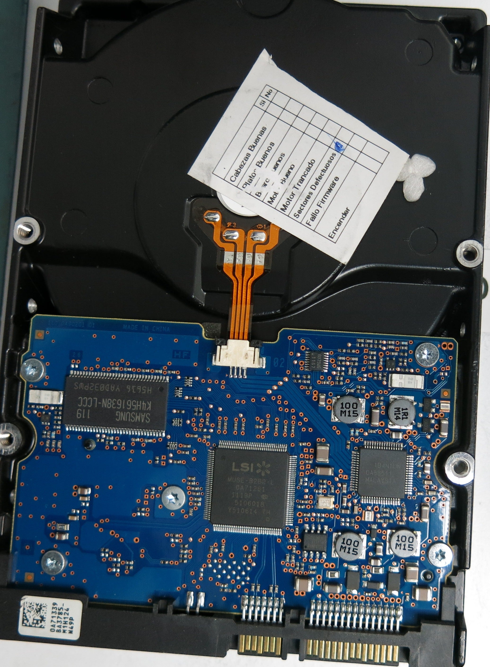 HUA722020ALA330, Serial Number: BFGV51VF, P/N: 0F10632, MLC: JPK3GA, 2TB 3.5, PCB: 110 0A30201 01