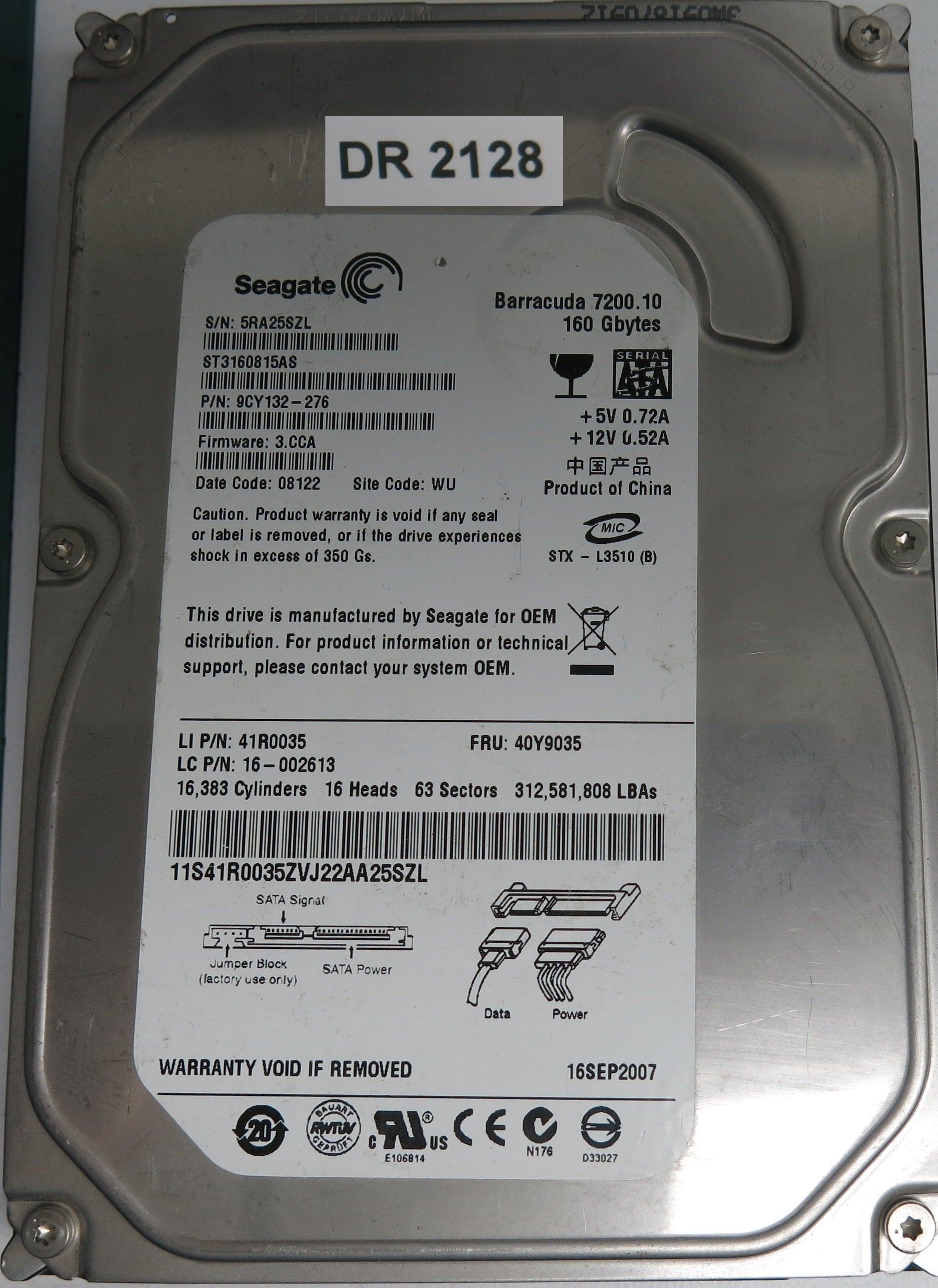 IBM DTCA-24090 E182115 S MLC FO3078 4090MB 2.5