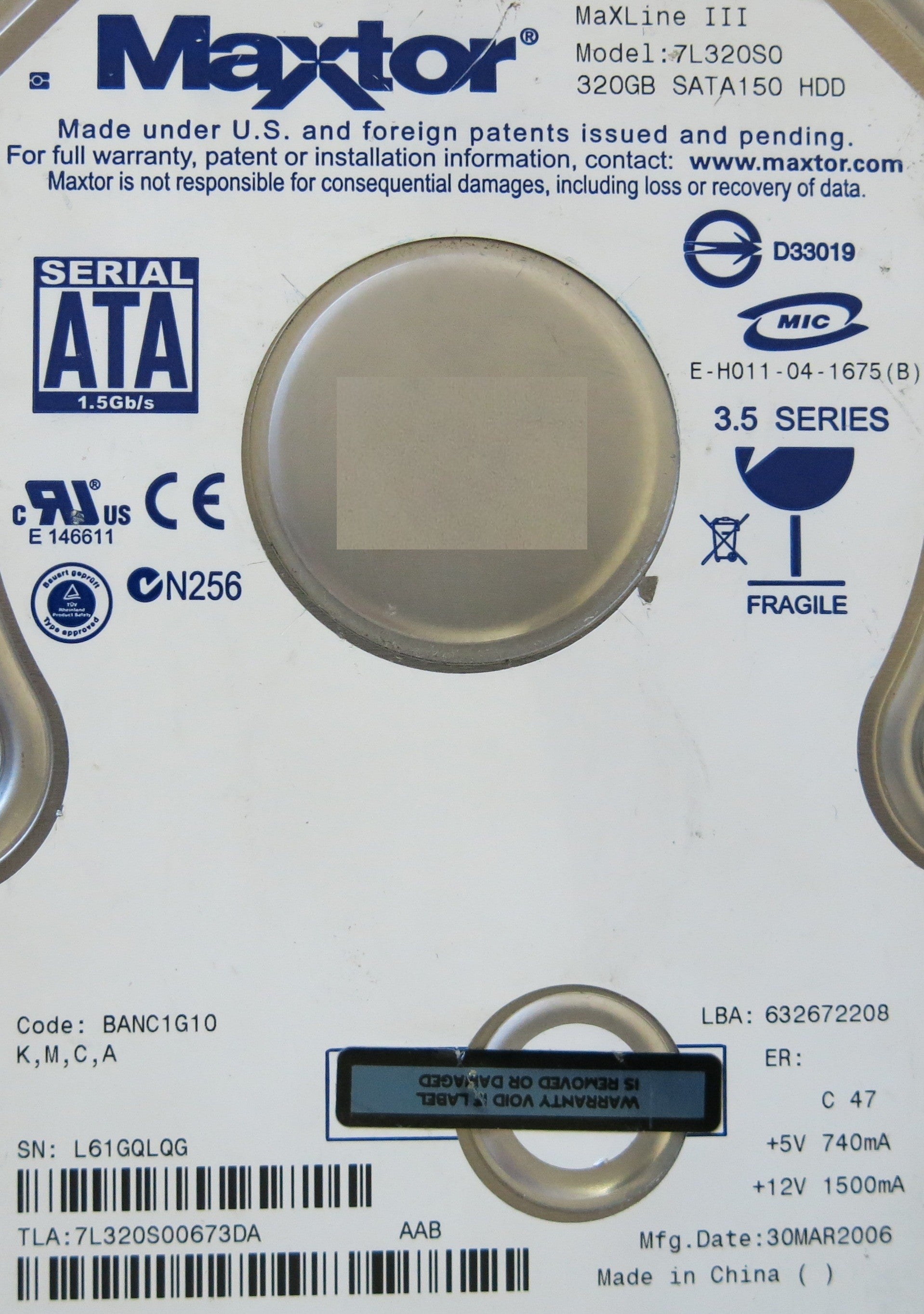 MAXTOR 302006101 PCB