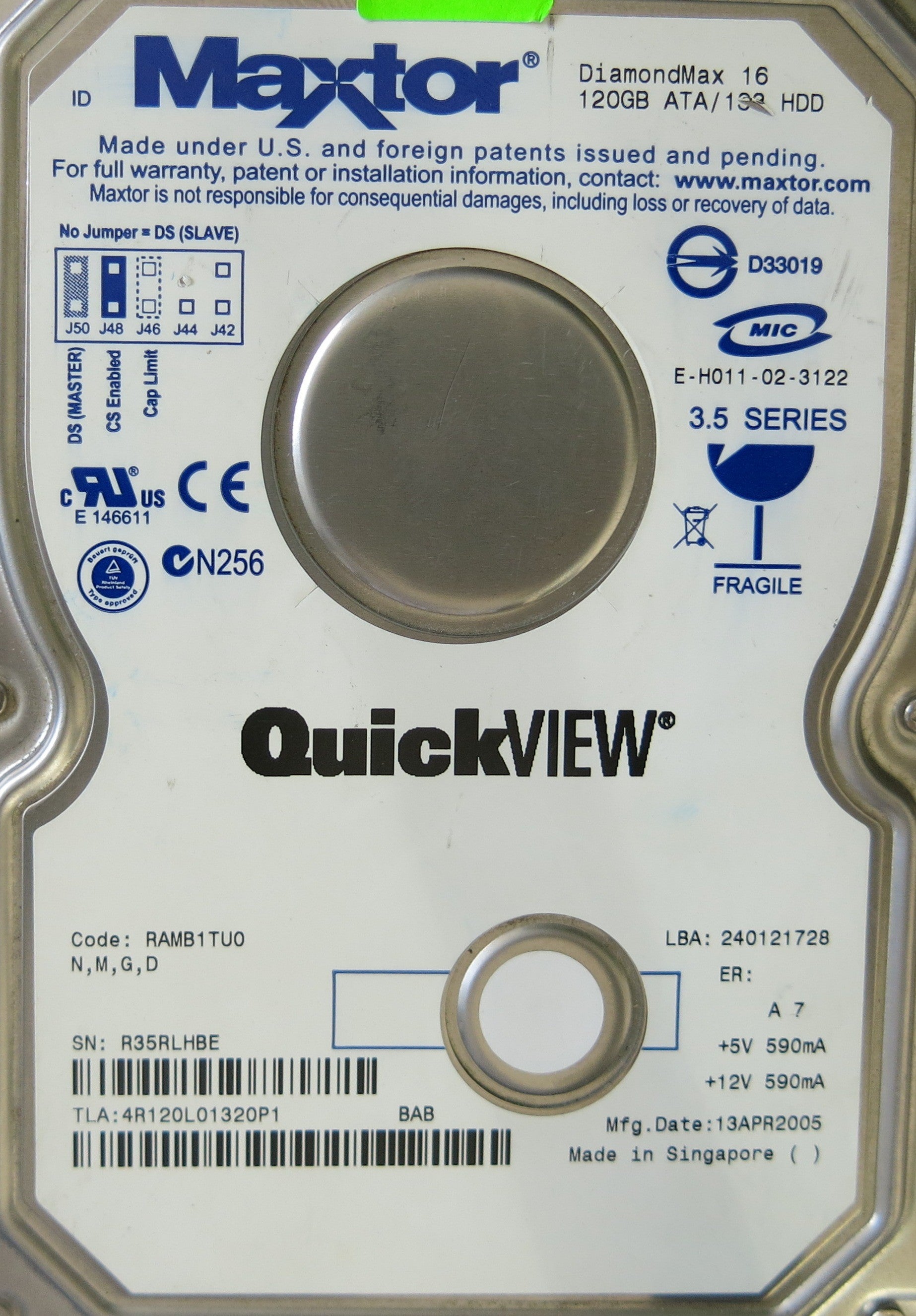 MAXTOR 4R120L0 301593100 PCB