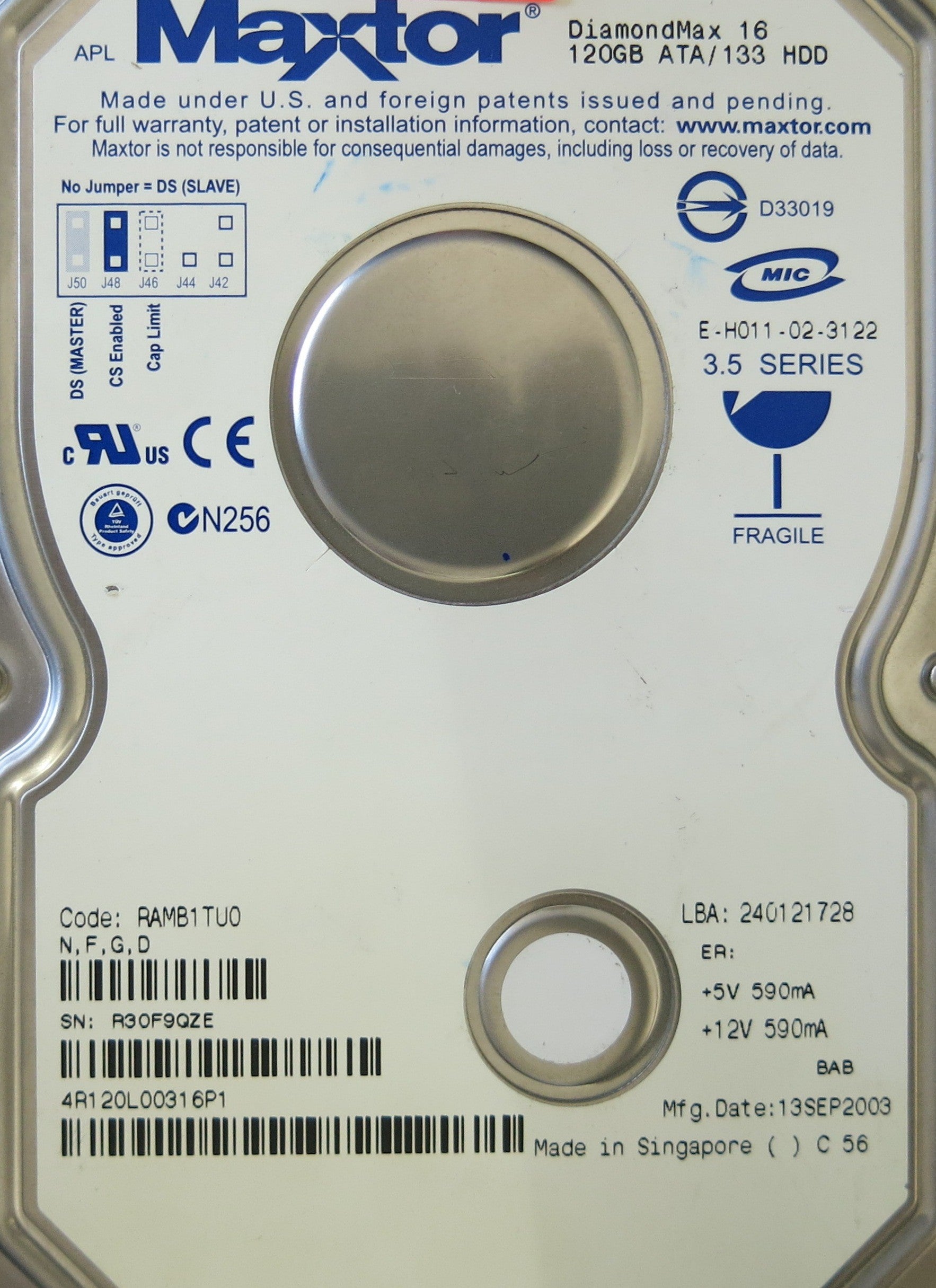 MAXTOR 4R120L0 PCB 301593100