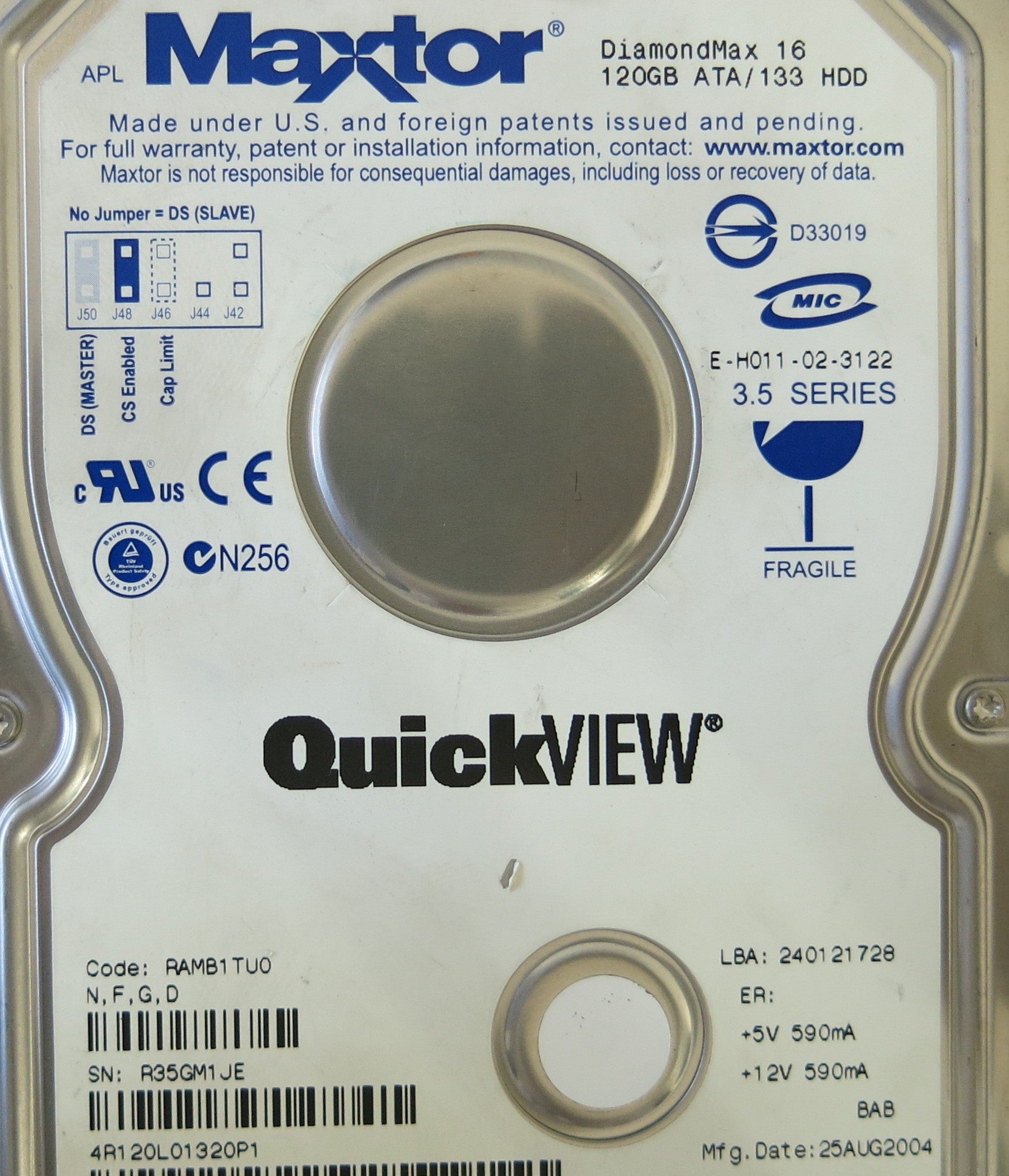 MAXTOR 4R120L01320P1 PCB 301593100