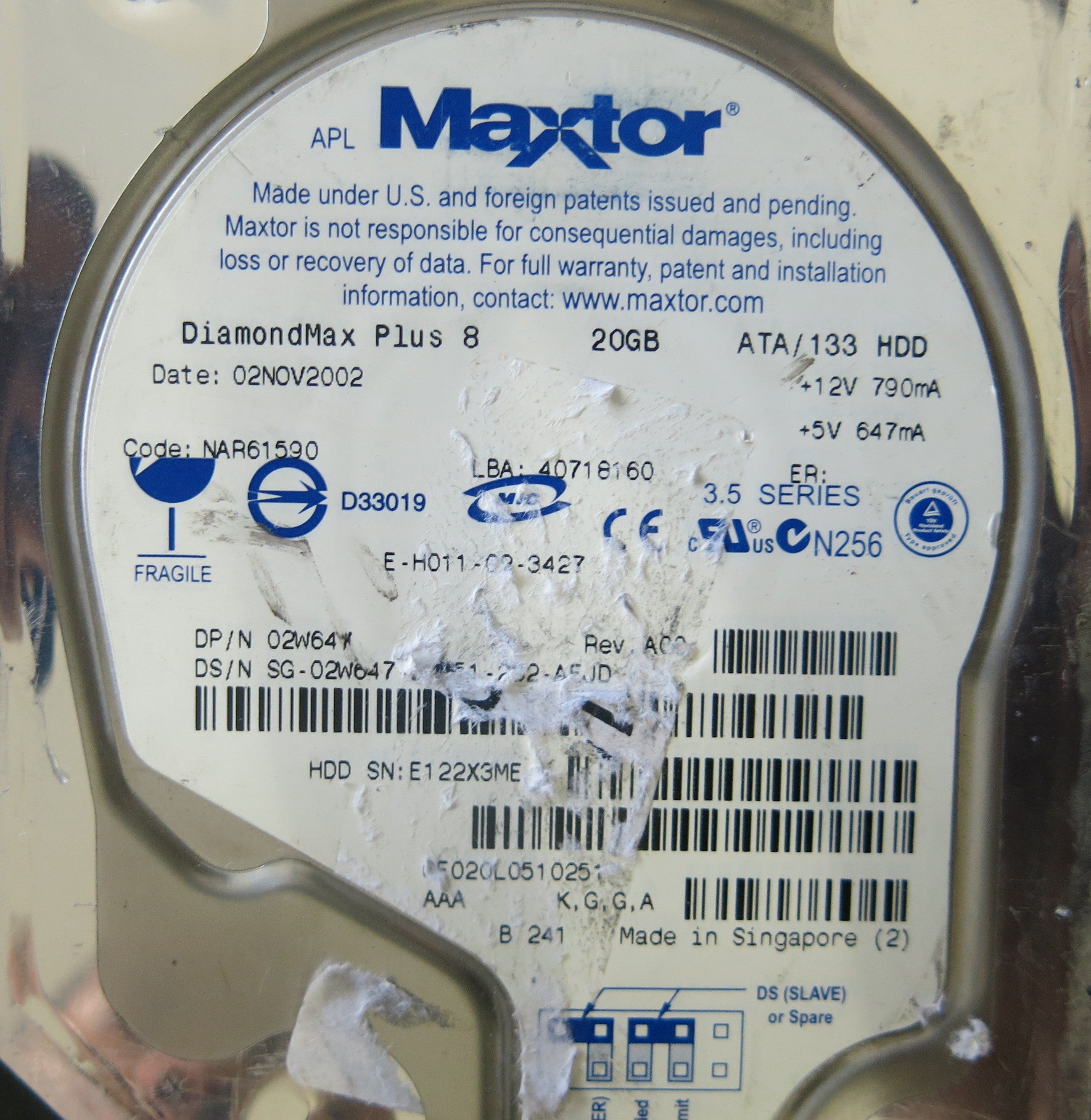 MAXTOR 6E020L051O251, 301548100 PCB