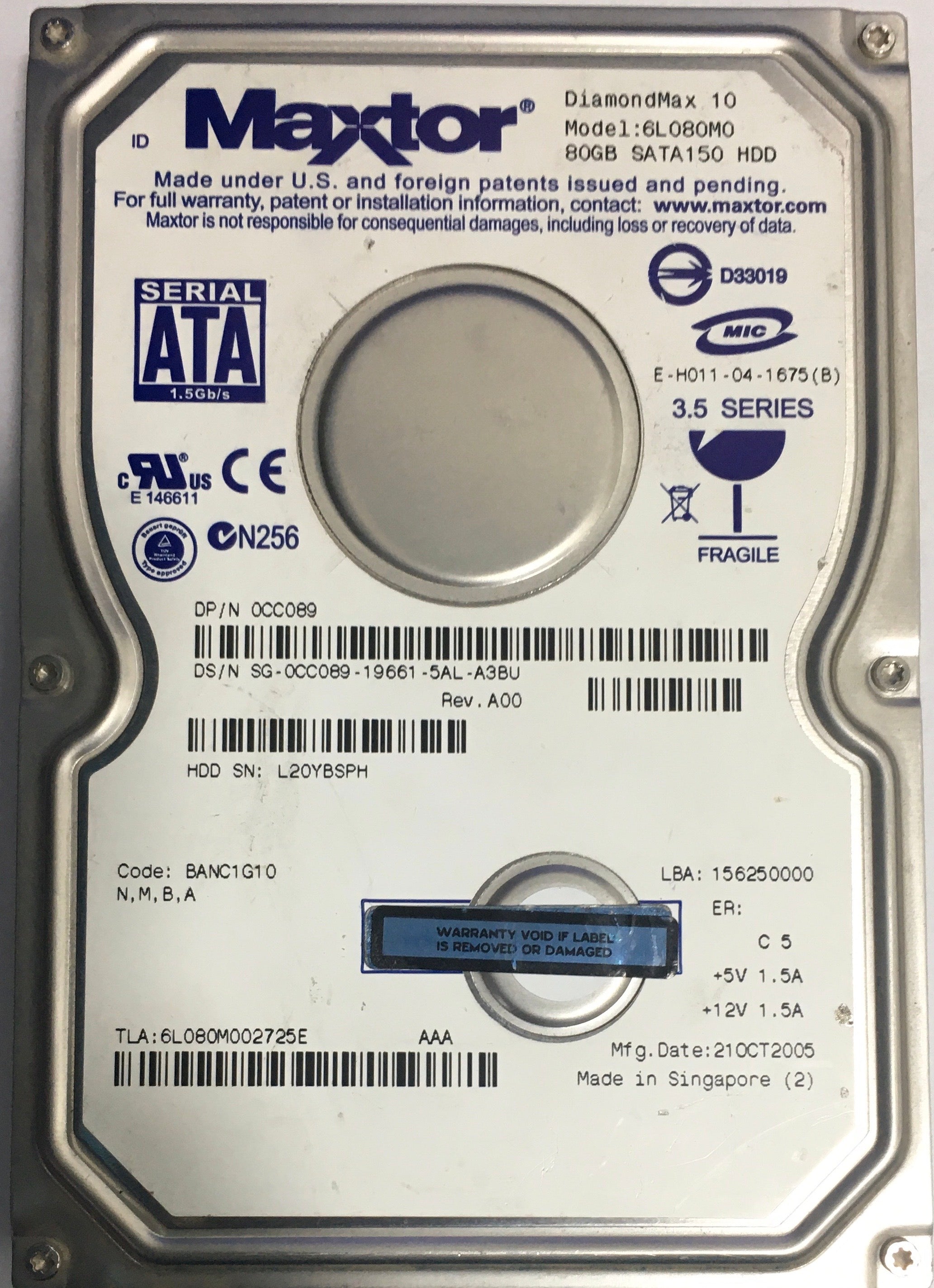 6E040L0   PCB LABEL: 30093LIJHM MAIN SHIP: ARDENT-C9C1-790UK0333T K.M.G.A: 301548100